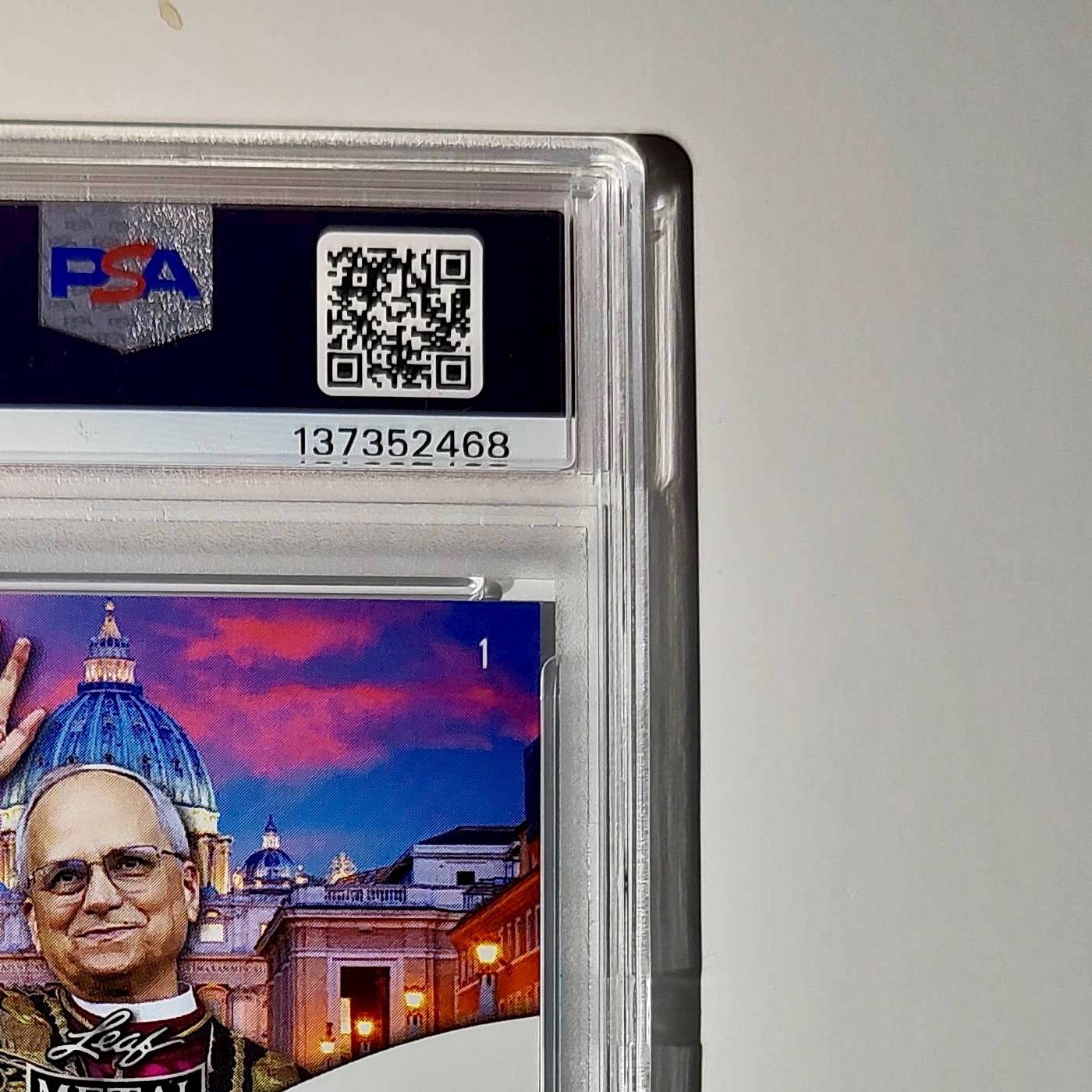 2025 Leaf Metal Pope Leo XIV 33/583 #1 Snow Variant PSA 9 Mint