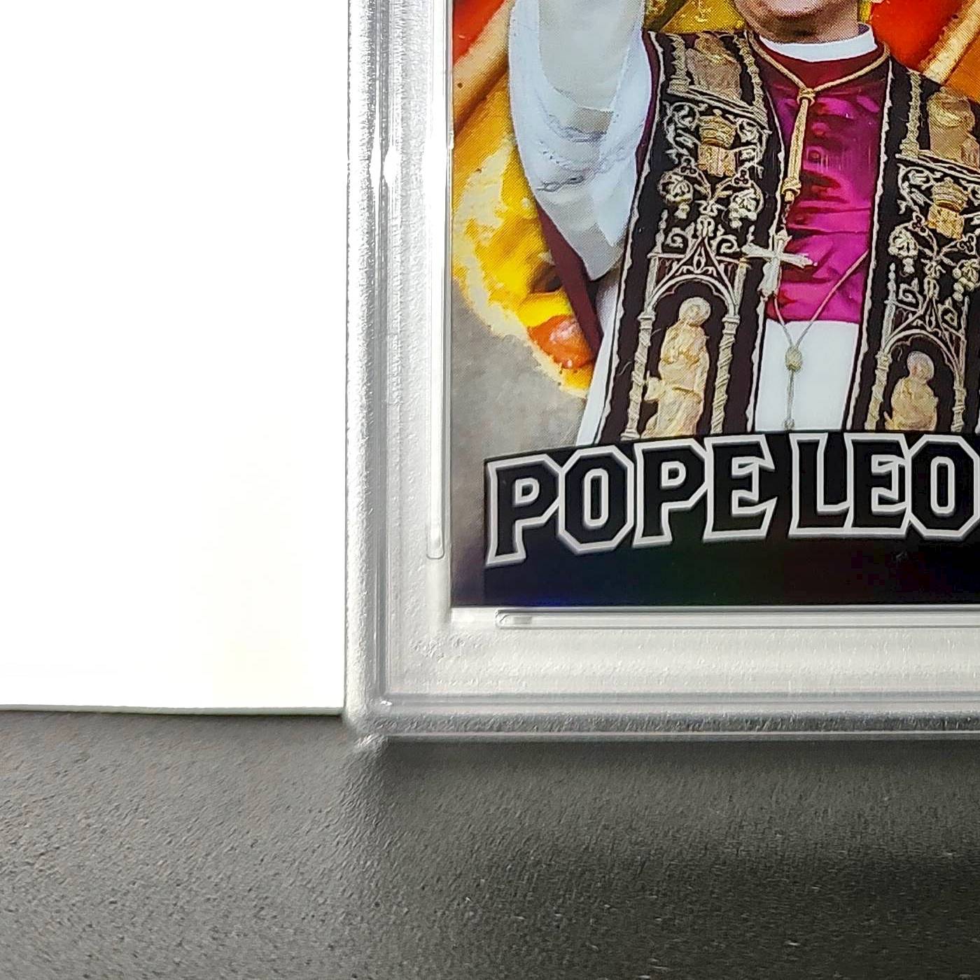 2025 Leaf Metal Pope Leo XIV 30/529 #1 Hot Dog Variant PSA 8 NM-MT