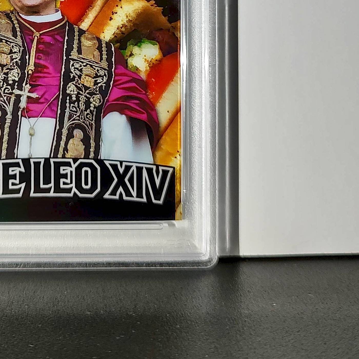 2025 Leaf Metal Pope Leo XIV 30/529 #1 Hot Dog Variant PSA 8 NM-MT