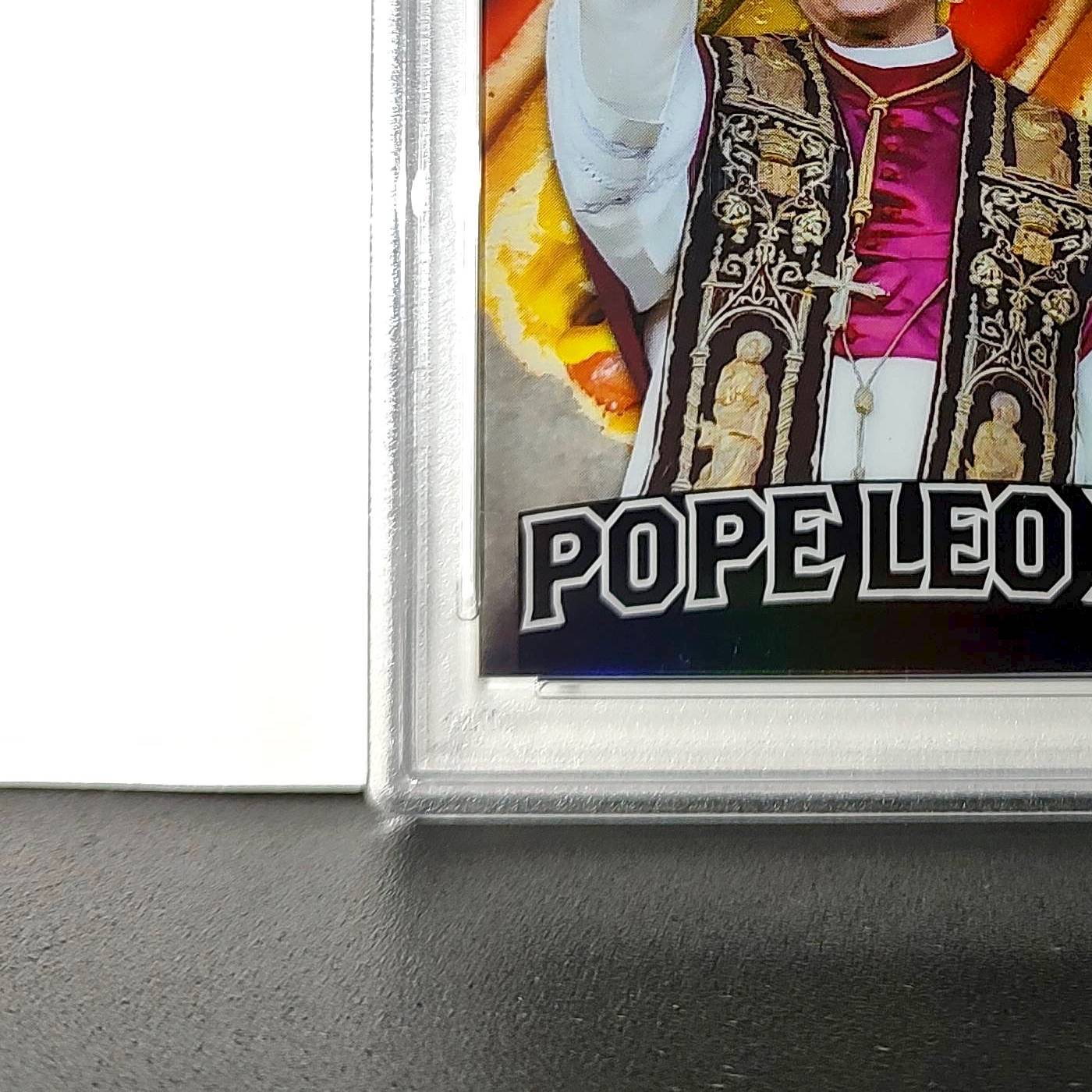 2025 Leaf Metal Pope Leo XIV 44/529 #1 Hot Dog Variant PSA 9 Mint