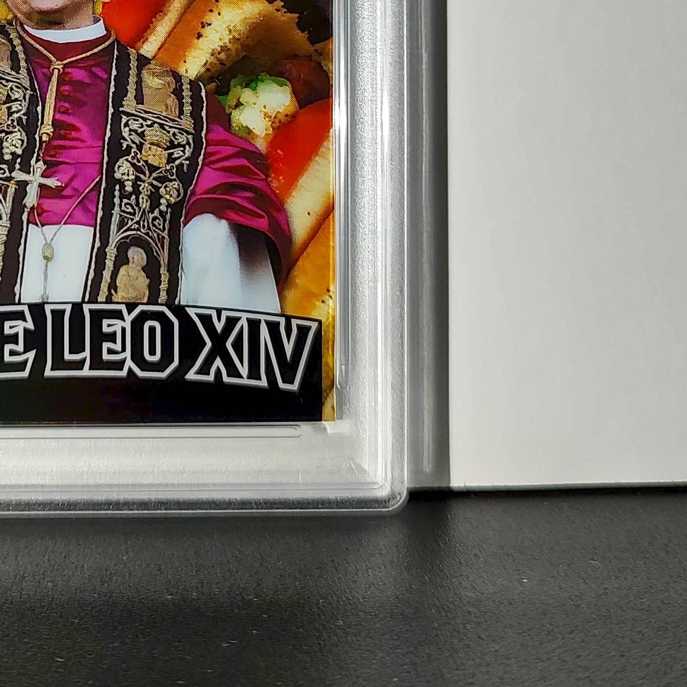 2025 Leaf Metal Pope Leo XIV 44/529 #1 Hot Dog Variant PSA 9 Mint