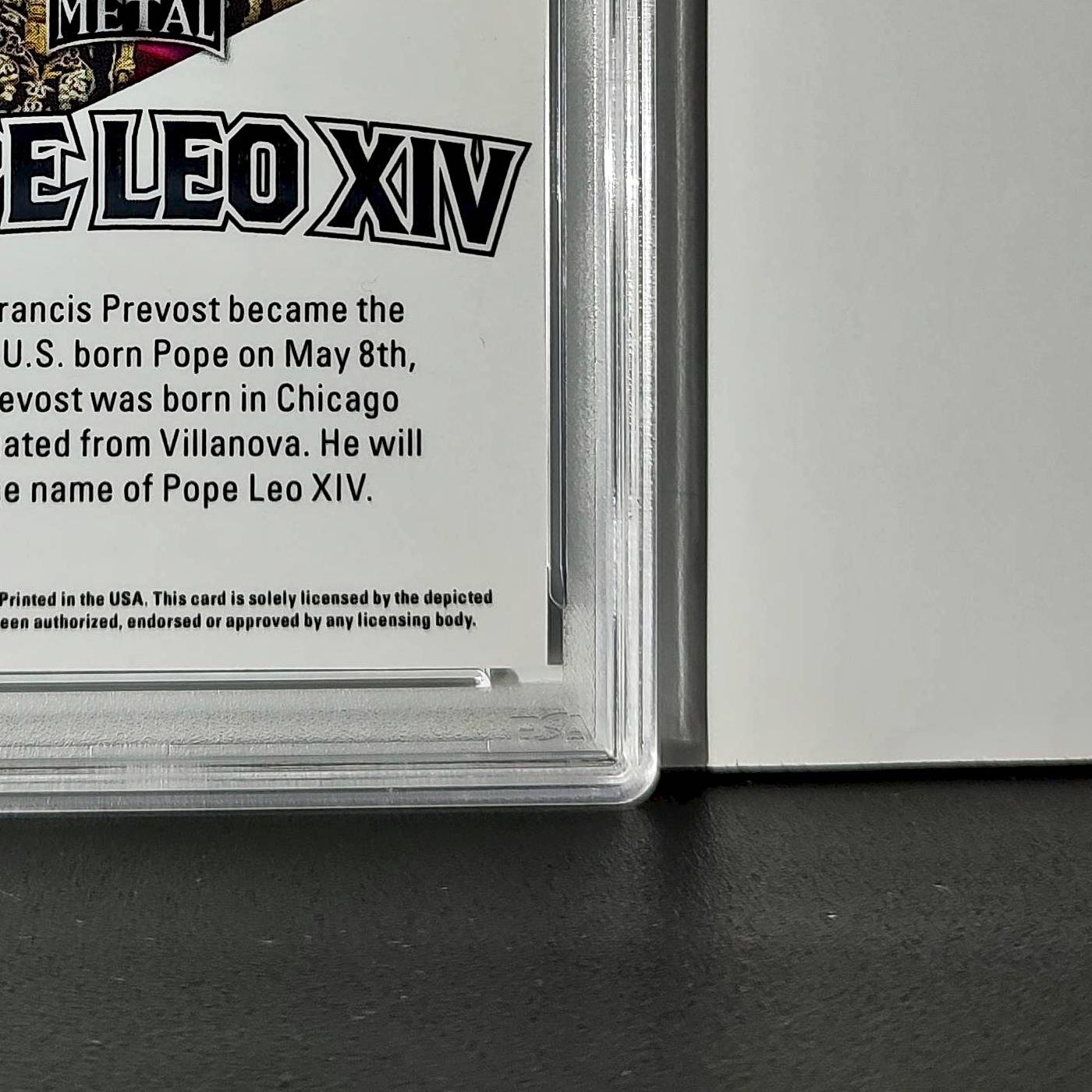 2025 Leaf Metal Pope Leo XIV 44/529 #1 Hot Dog Variant PSA 9 Mint