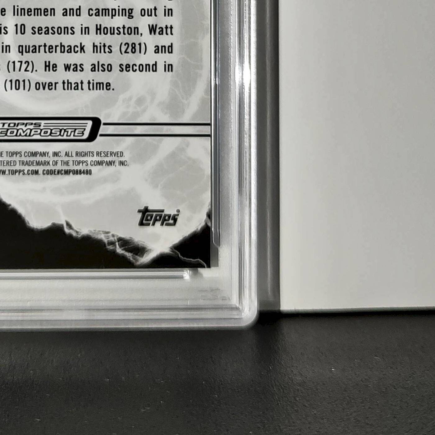 J.J. Watt 2023 Topps Resurgence Voltaic Blue Wave Refractor #RV-18 32/75 PSA 10