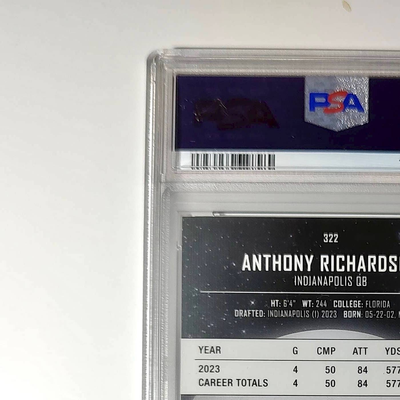 Anthony Richardson 2023 Topps Midnight Rookie #322 PSA 9 Mint
