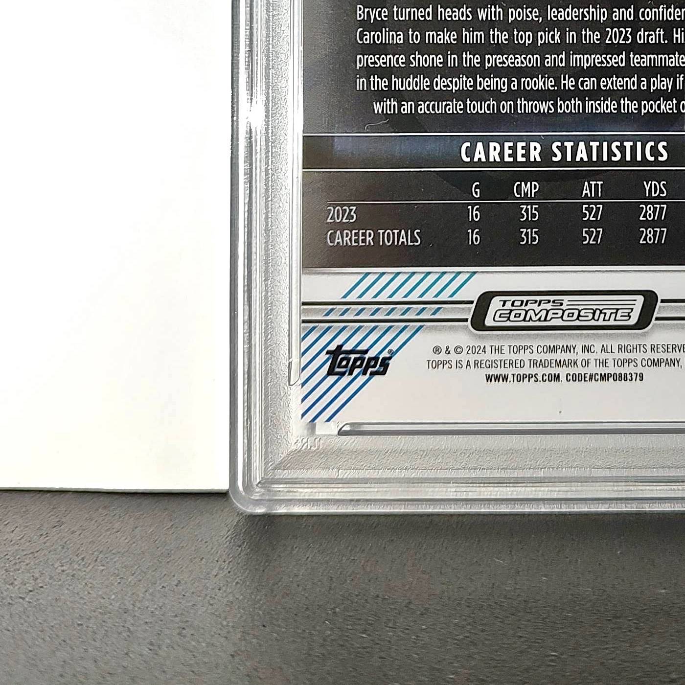 Bryce Young 2023 Topps Finest #158 Rookie Purple Refractor 016/250 PSA 9 Mint