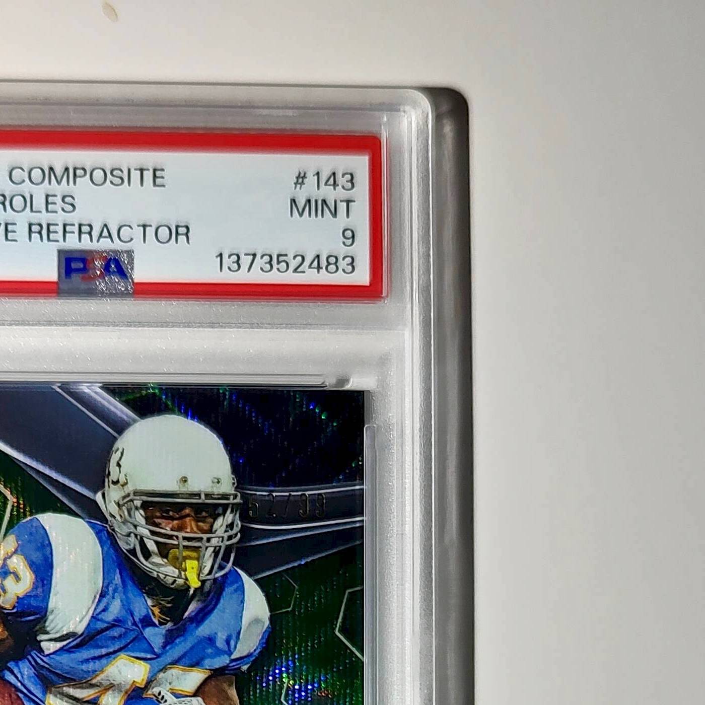 Darren Sproles 2023 Topps Chrome Black #143 Green Wave Refractor 52/99 PSA 9