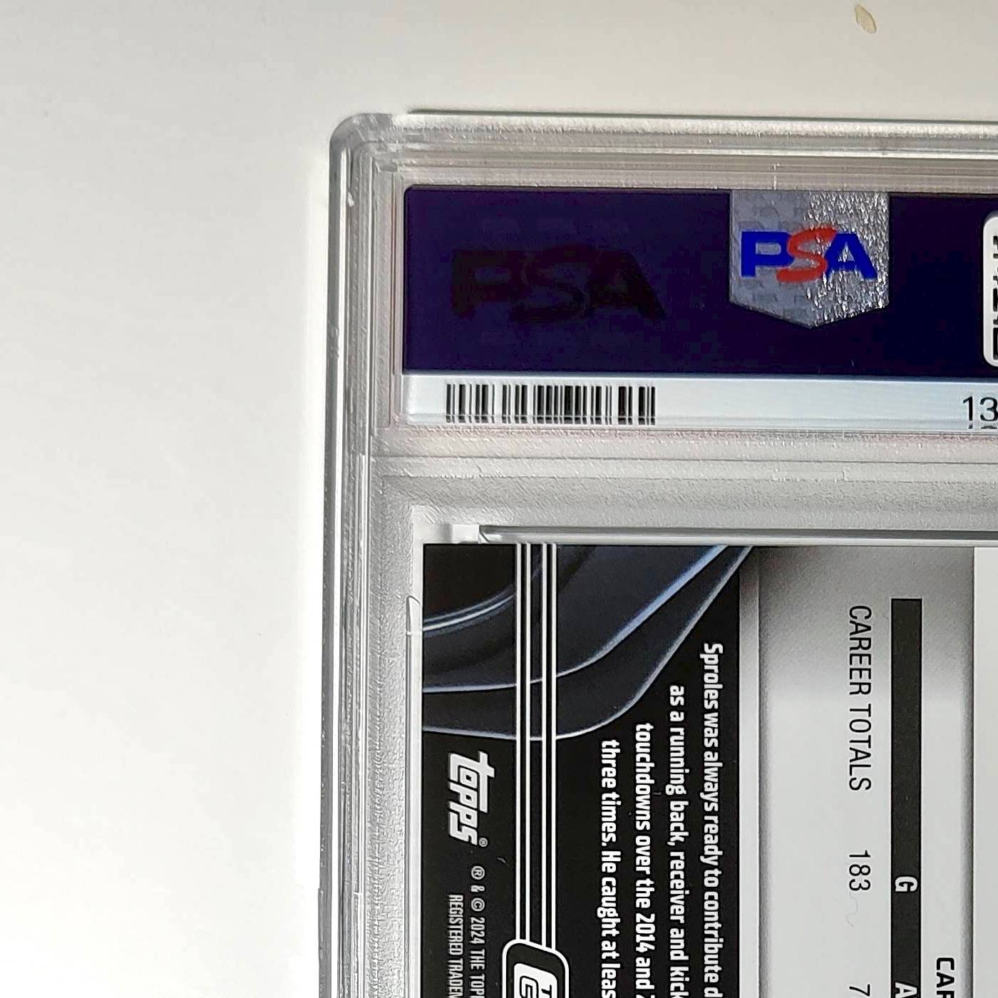Darren Sproles 2023 Topps Chrome Black #143 Green Wave Refractor 52/99 PSA 9
