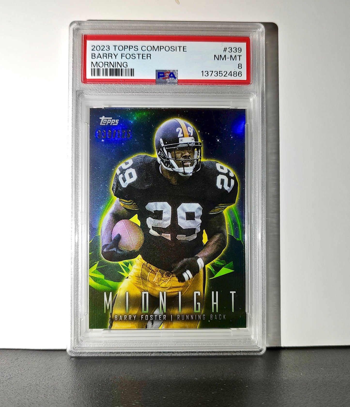 Barry Foster 2023 Topps Midnight #339 Morning Parallel 038/125 PSA 8 NM-MT