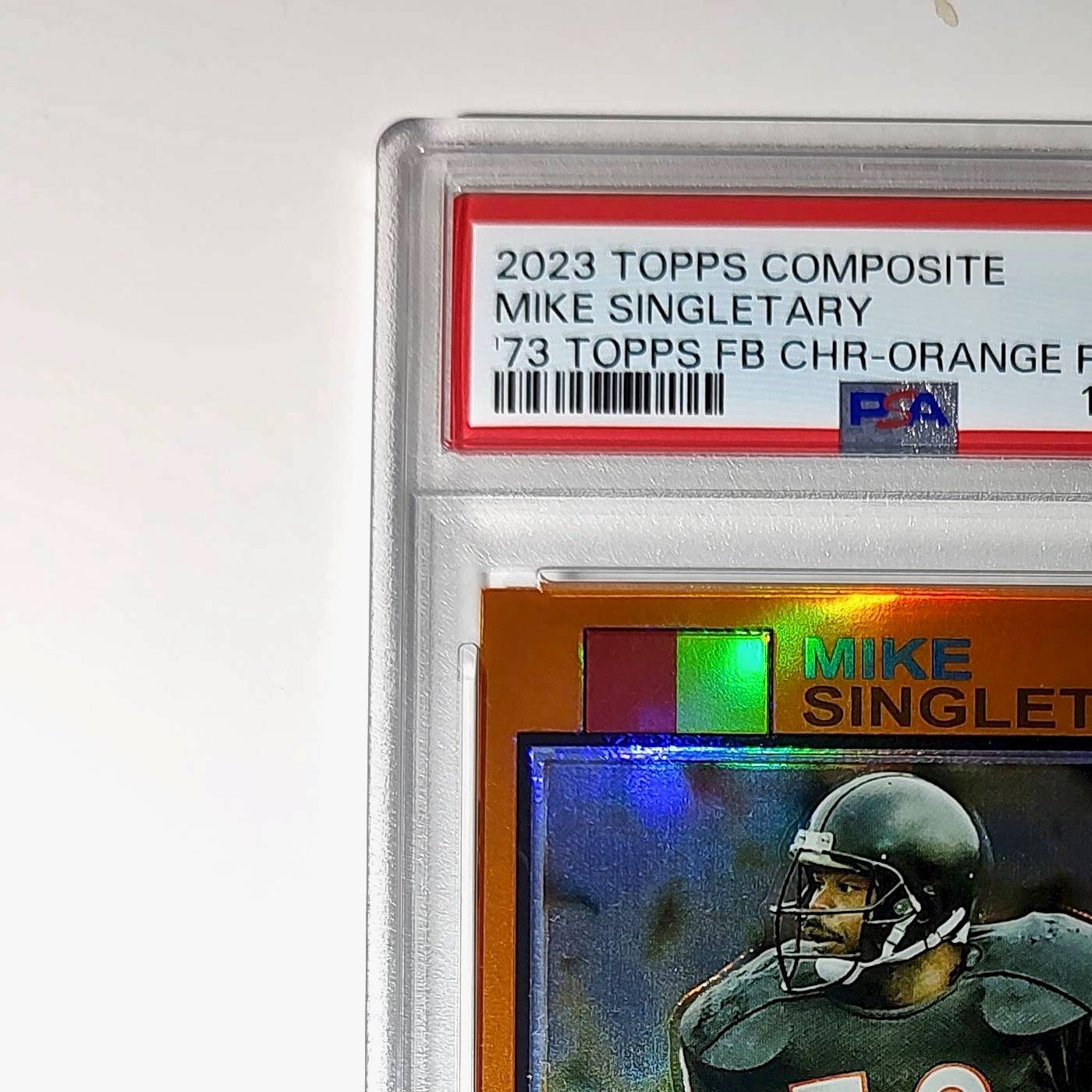 Mike Singletary 2023 Topps Chrome 1973 22/25 Orange Refractor #1973-5 PSA 10 Gem