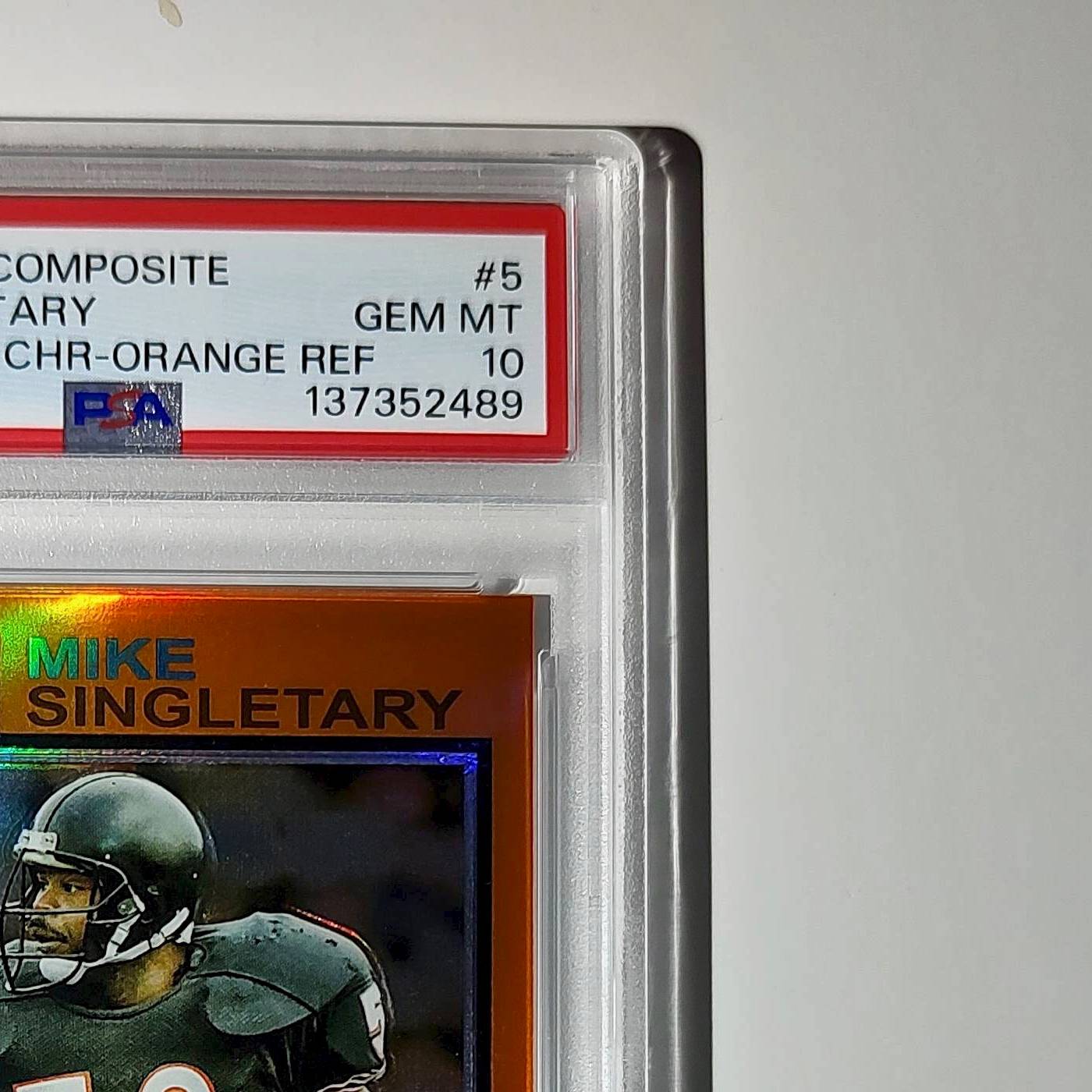 Mike Singletary 2023 Topps Chrome 1973 22/25 Orange Refractor #1973-5 PSA 10 Gem