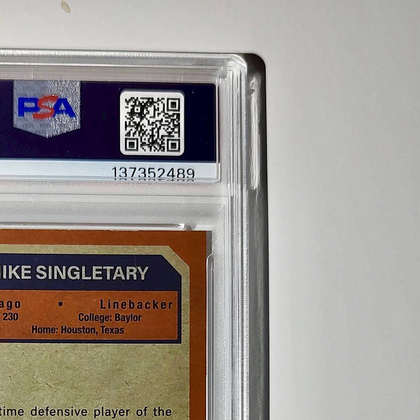 Mike Singletary 2023 Topps Chrome 1973 22/25 Orange Refractor #1973-5 PSA 10 Gem
