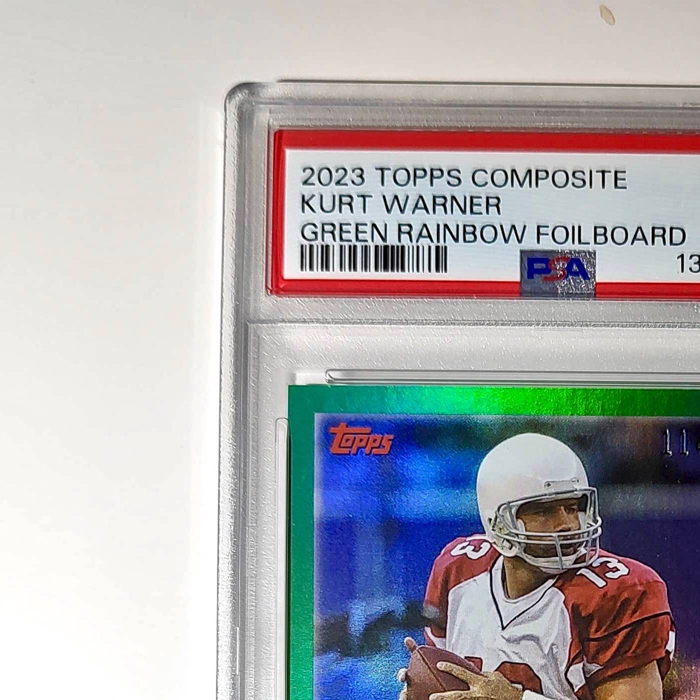 Kurt Warner 2023 Topps Allen & Ginter #430 Green Portrait 114/250 PSA 9 Mint