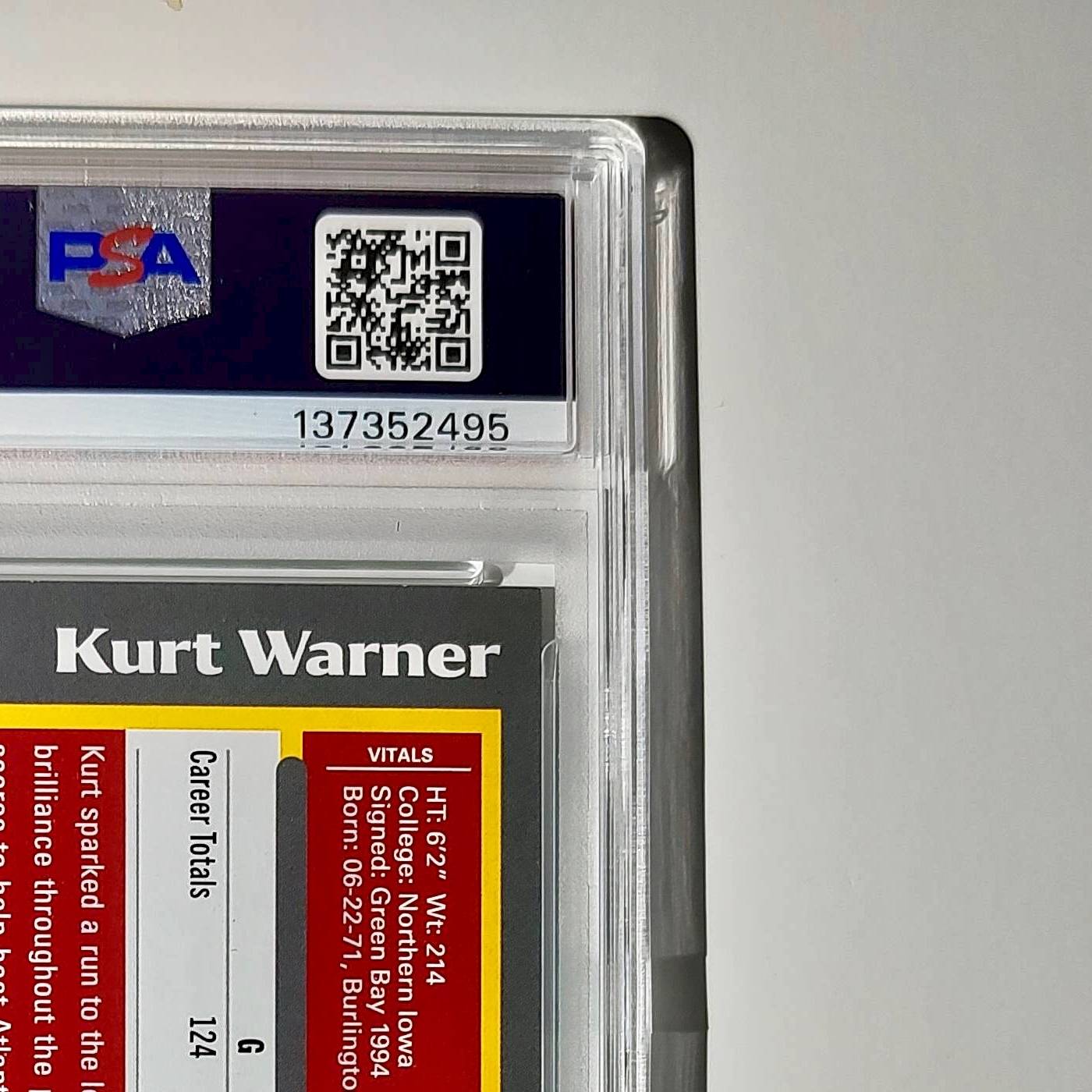 Kurt Warner 2023 Topps Allen & Ginter #430 Green Portrait 114/250 PSA 9 Mint