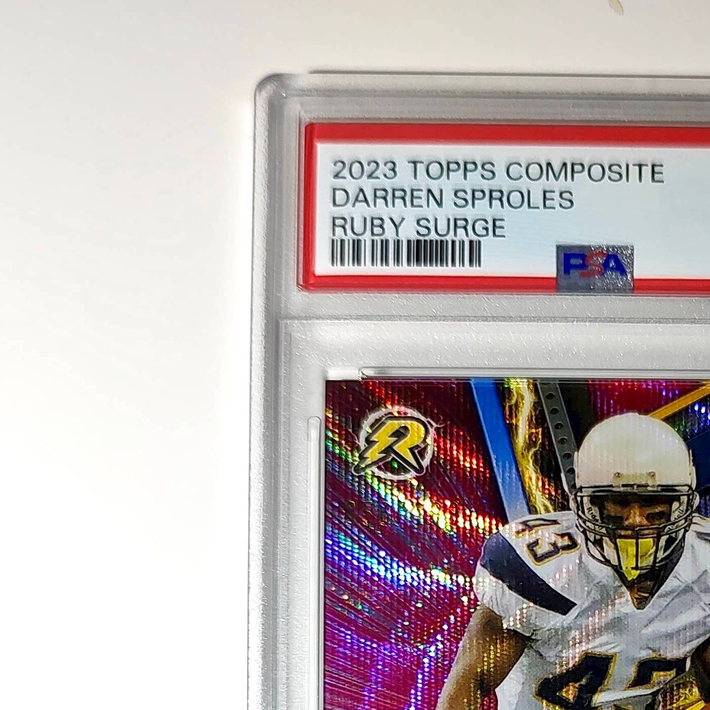Darren Sproles 2023 Topps Resurgence #77 Ruby Surge 058/199 PSA 10 Gem Mint