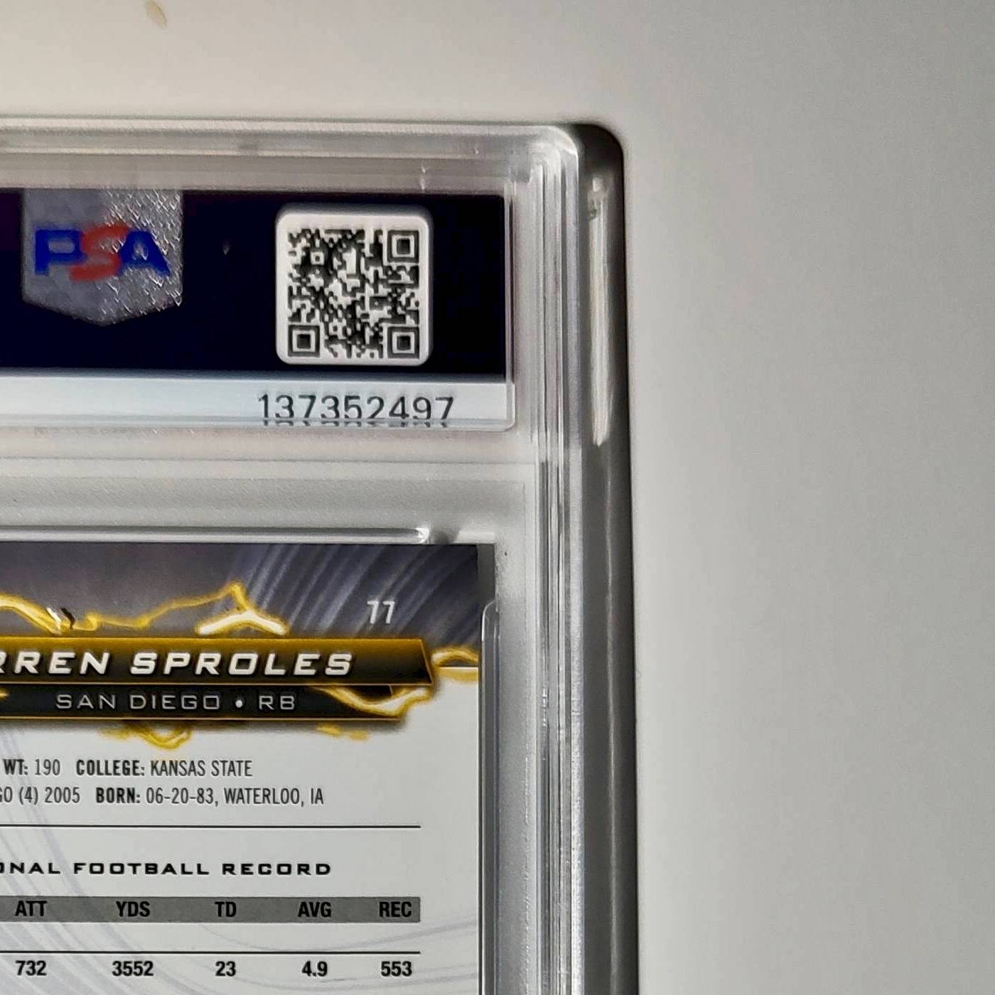 Darren Sproles 2023 Topps Resurgence #77 Ruby Surge 058/199 PSA 10 Gem Mint