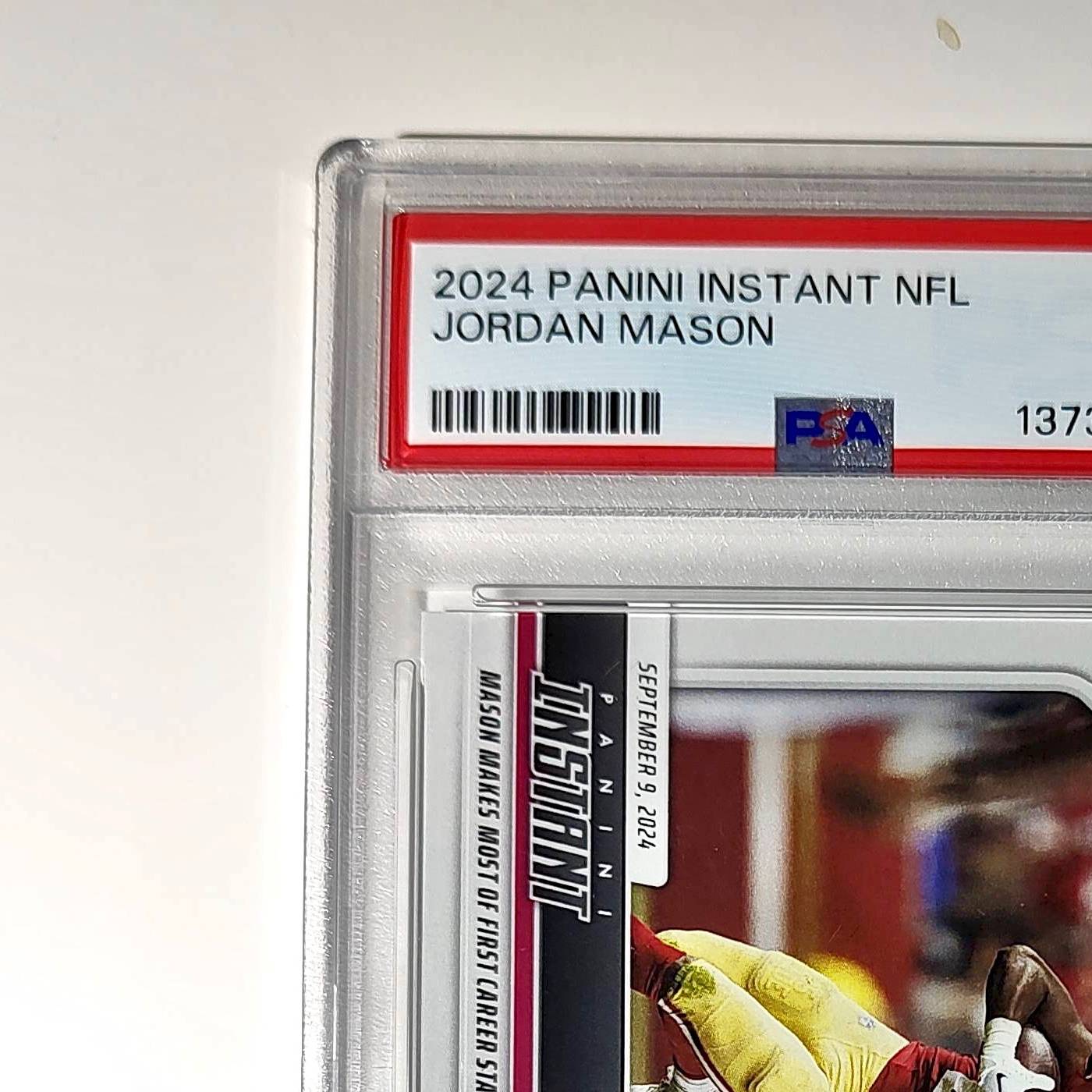 Jordan Mason Rookie 2024 Panini Instant NFL #34 PSA 9 Mint