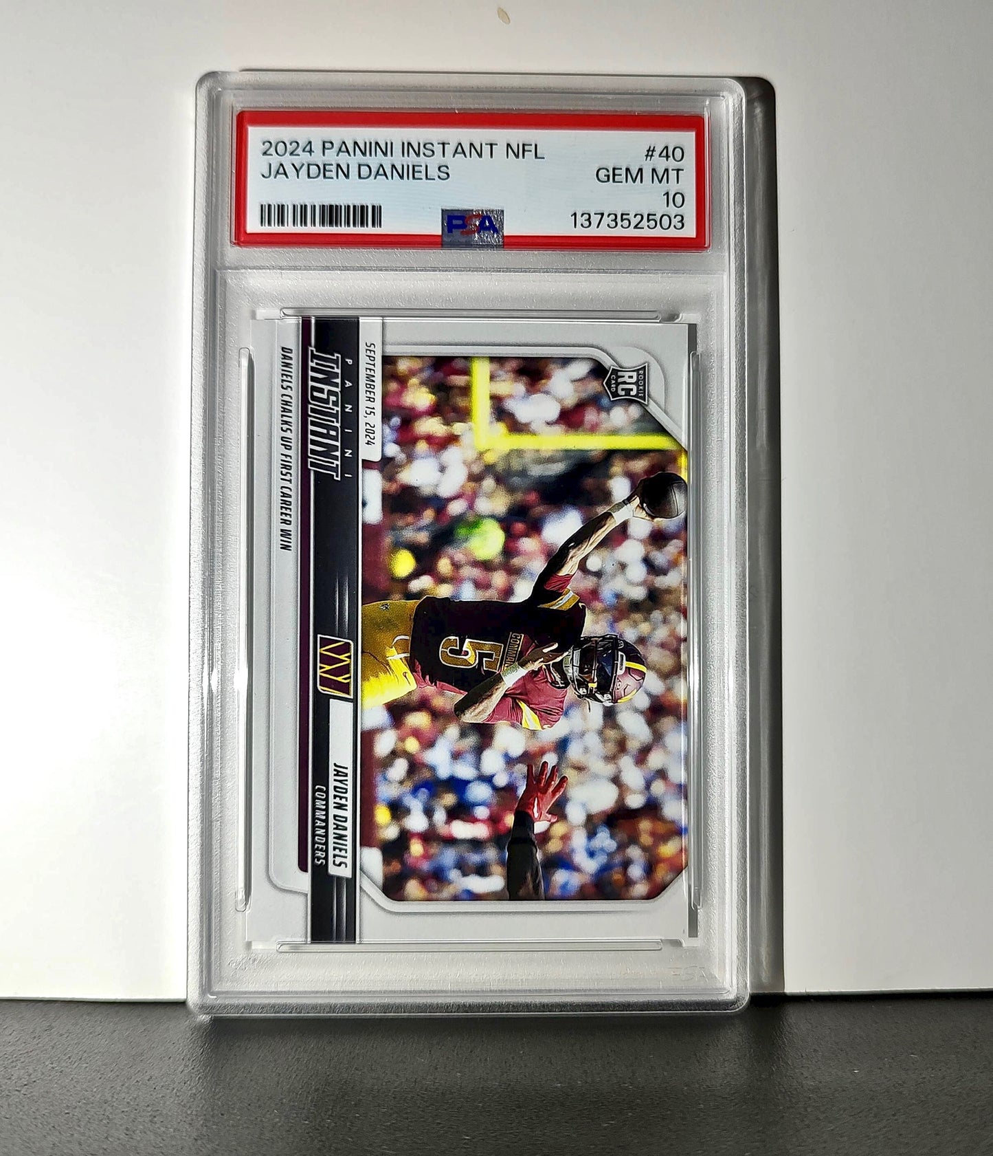 Jayden Daniels Rookie 2024 Panini Instant NFL #40 PSA 10 Gem Mint