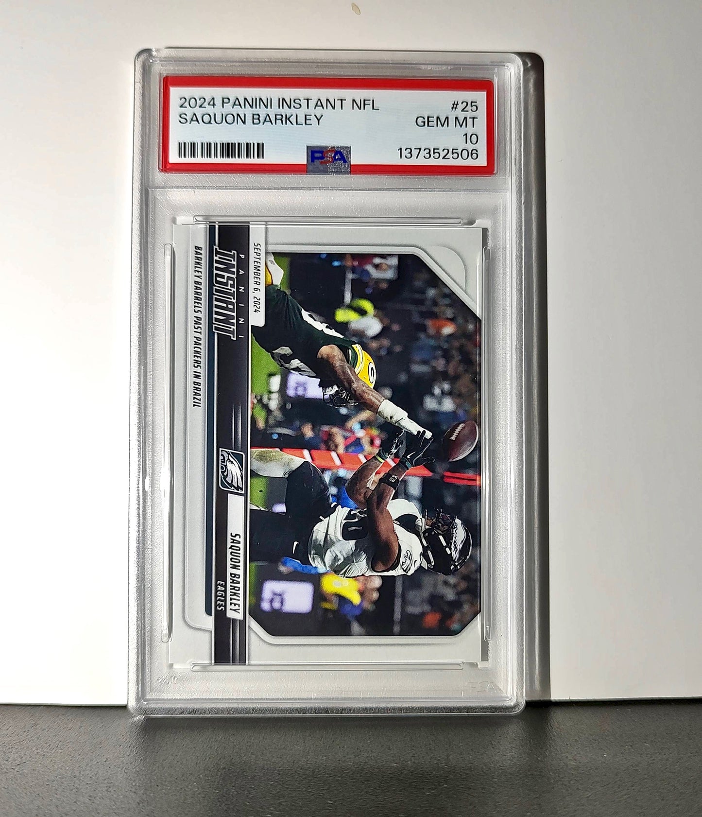 Saquon Barkley Rookie 2024 Panini Instant NFL #25 PSA 10 Gem Mint