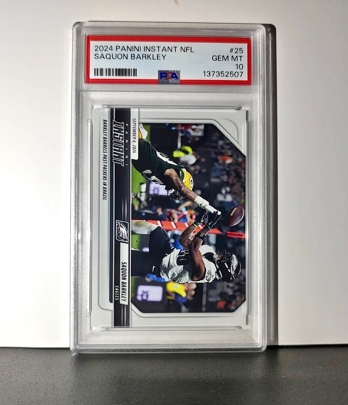Saquon Barkley Rookie 2024 Panini Instant NFL #25 PSA 10 Gem Mint