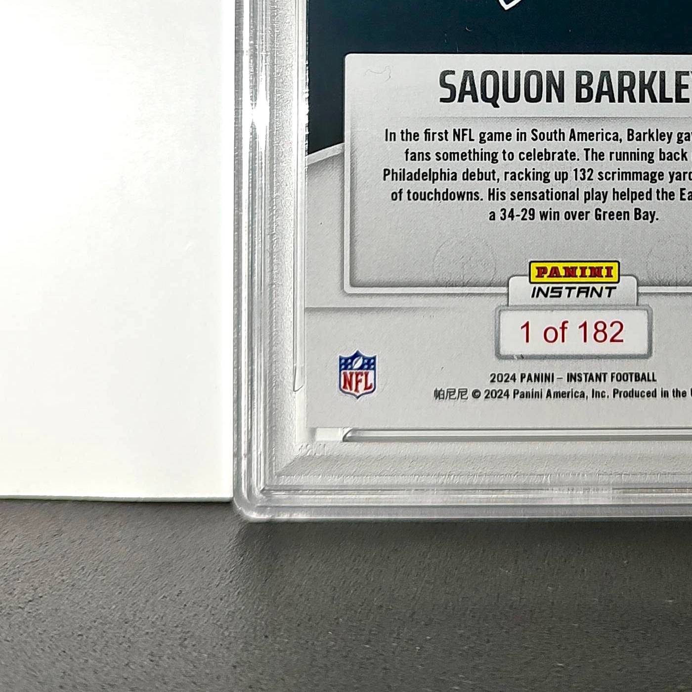 Saquon Barkley Rookie 2024 Panini Instant NFL #25 PSA 10 Gem Mint