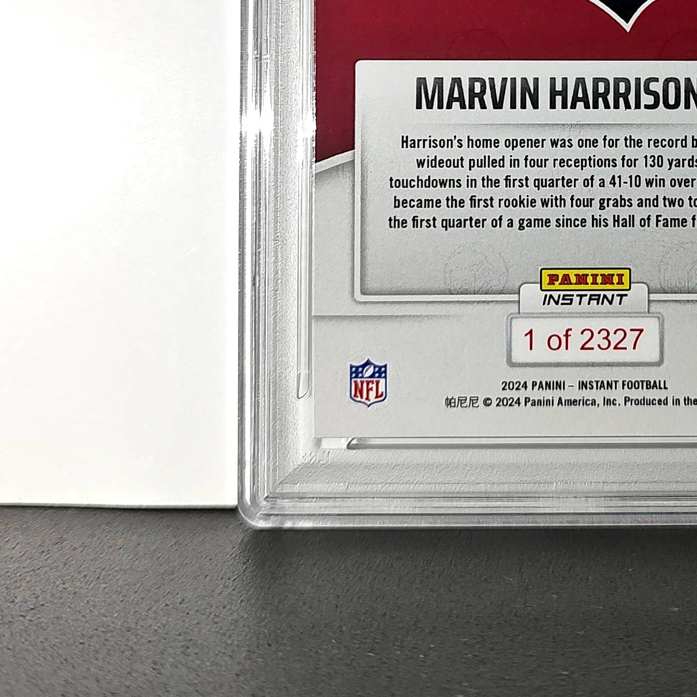 Marvin Harrison Jr. Rookie 2024 Panini Instant NFL #42 PSA 10 Gem Mint