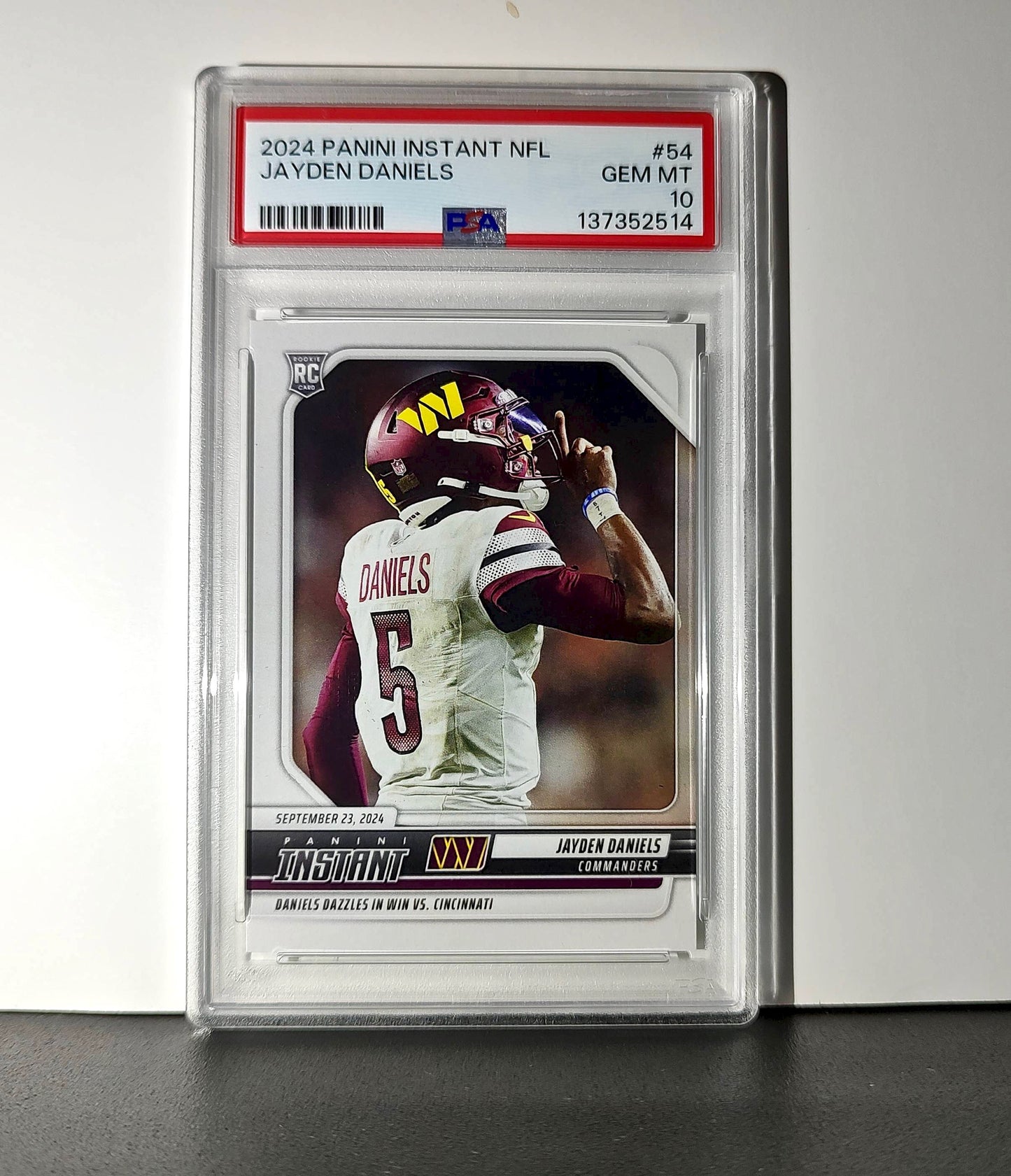 Jayden Daniels Rookie 2024 Panini Instant NFL #54 PSA 10 Gem Mint