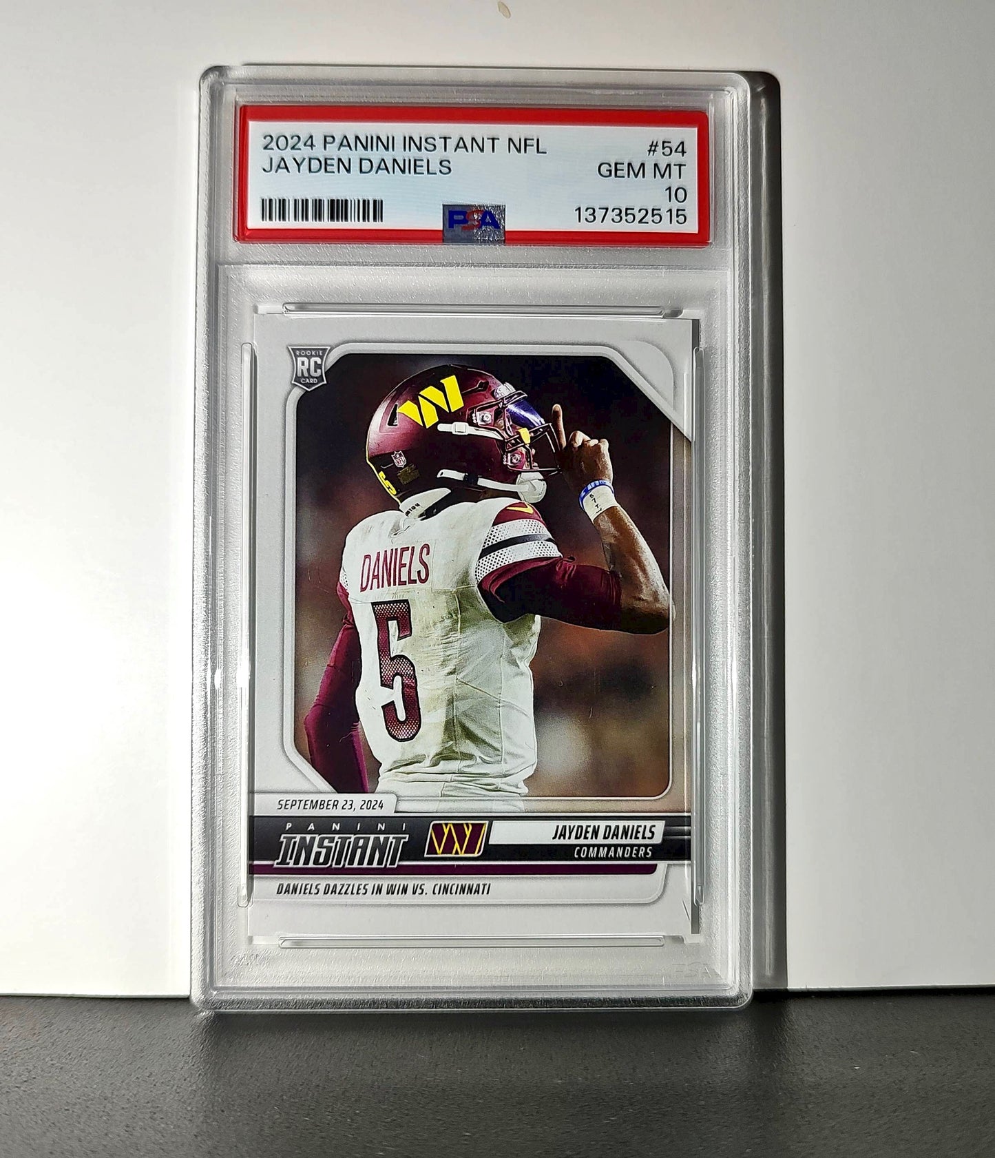 Jayden Daniels Rookie 2024 Panini Instant NFL #54 PSA 10 Gem Mint