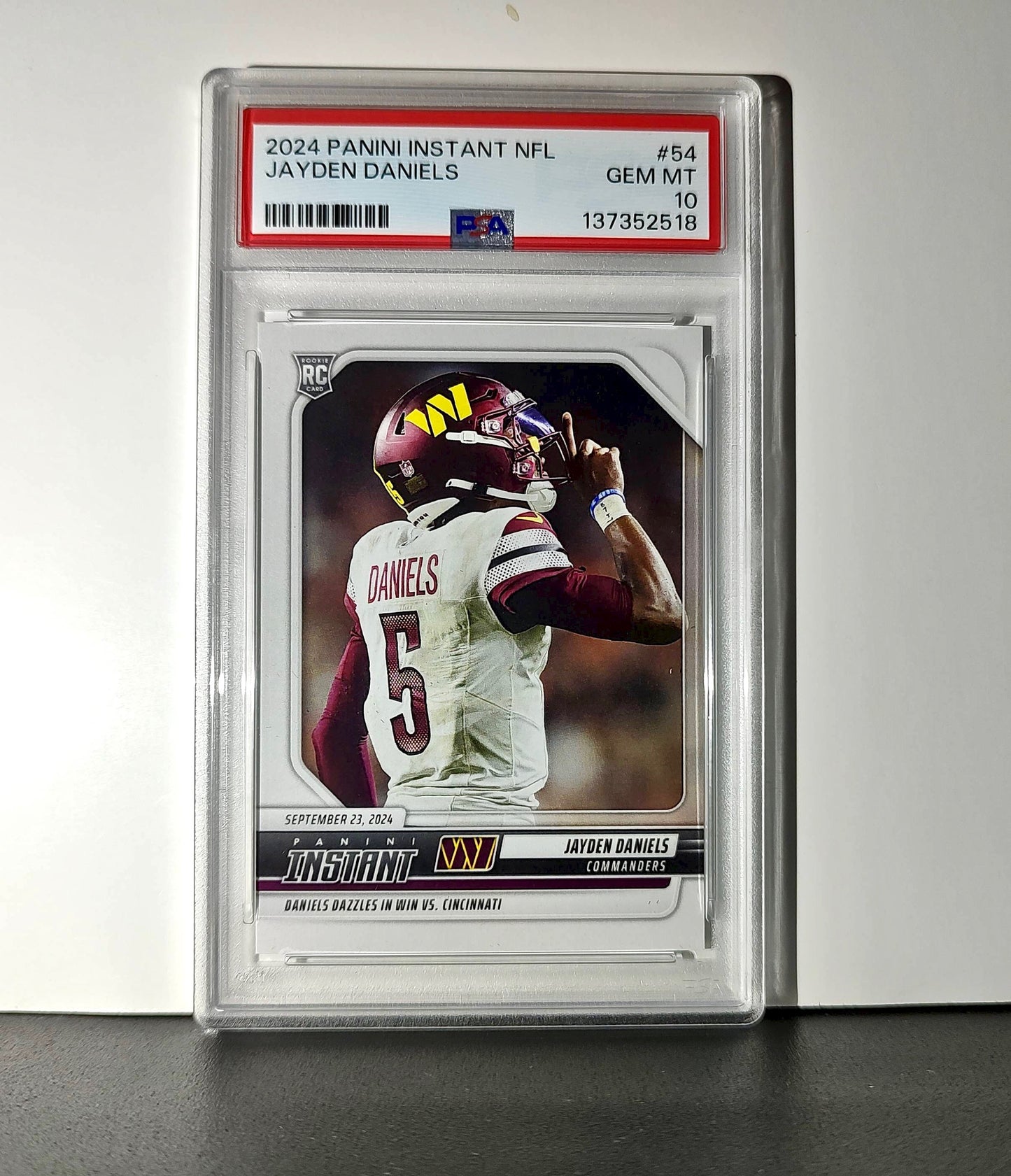 Jayden Daniels Rookie 2024 Panini Instant NFL #54 PSA 10 Gem Mint