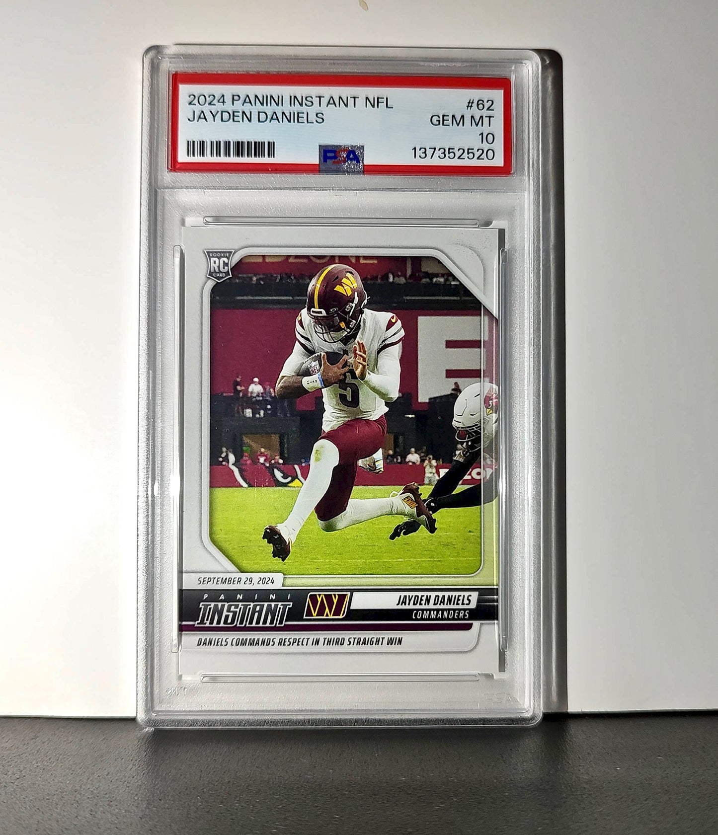 Jayden Daniels Rookie 2024 Panini Instant NFL #62 PSA 10 Gem Mint