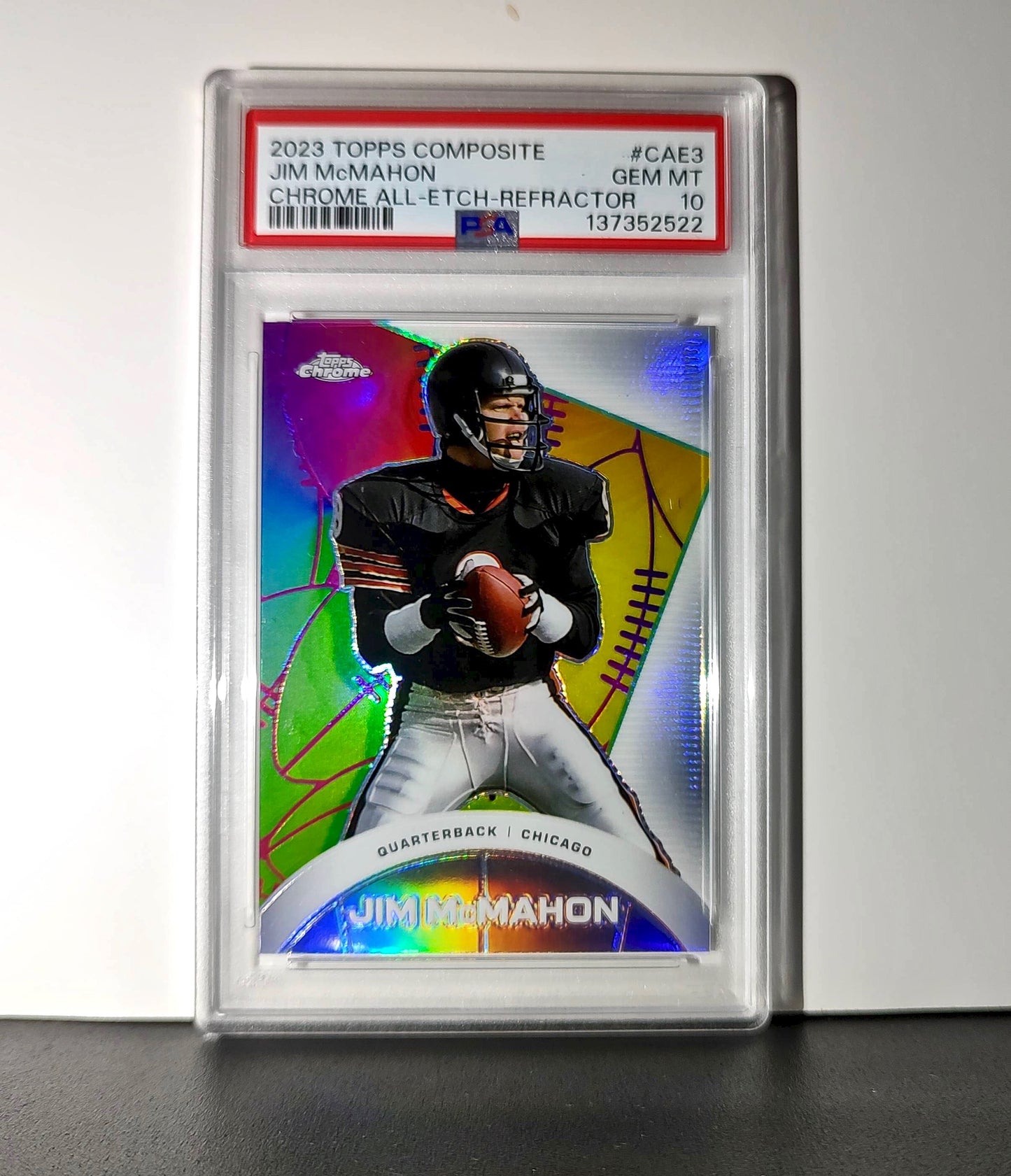 Jim McMahon 2023 Topps Chrome ALL-ETCH Refractor #CAE-3 PSA 10 Gem Mint