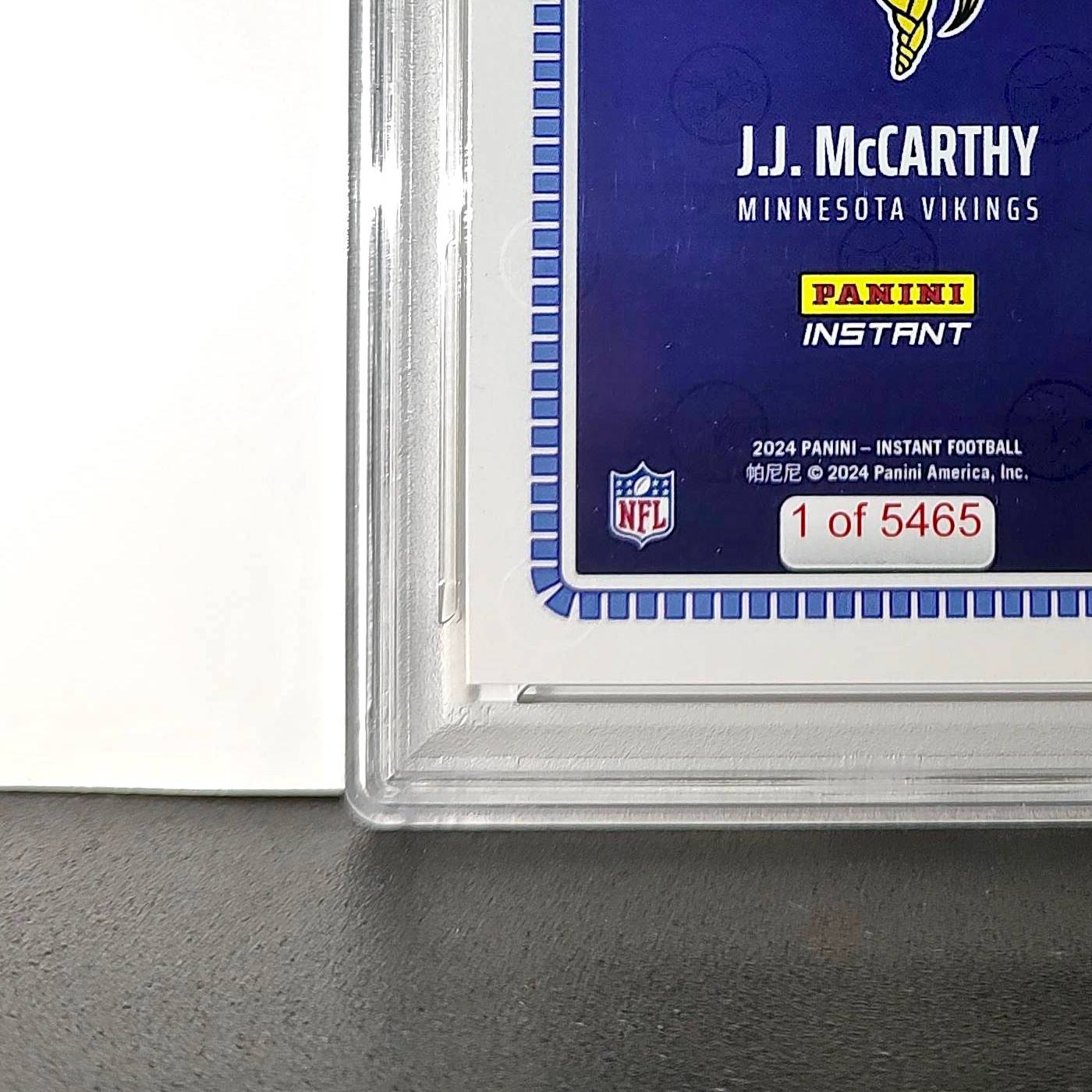 J.J. McCarthy 2023 Panini Instant Draft Night #NFLDN-1 PSA 9 Mint