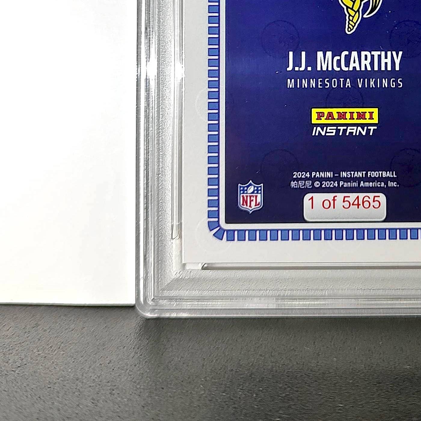 J.J. McCarthy 2023 Panini Instant Draft Night #NFLDN-1 PSA 9 Mint