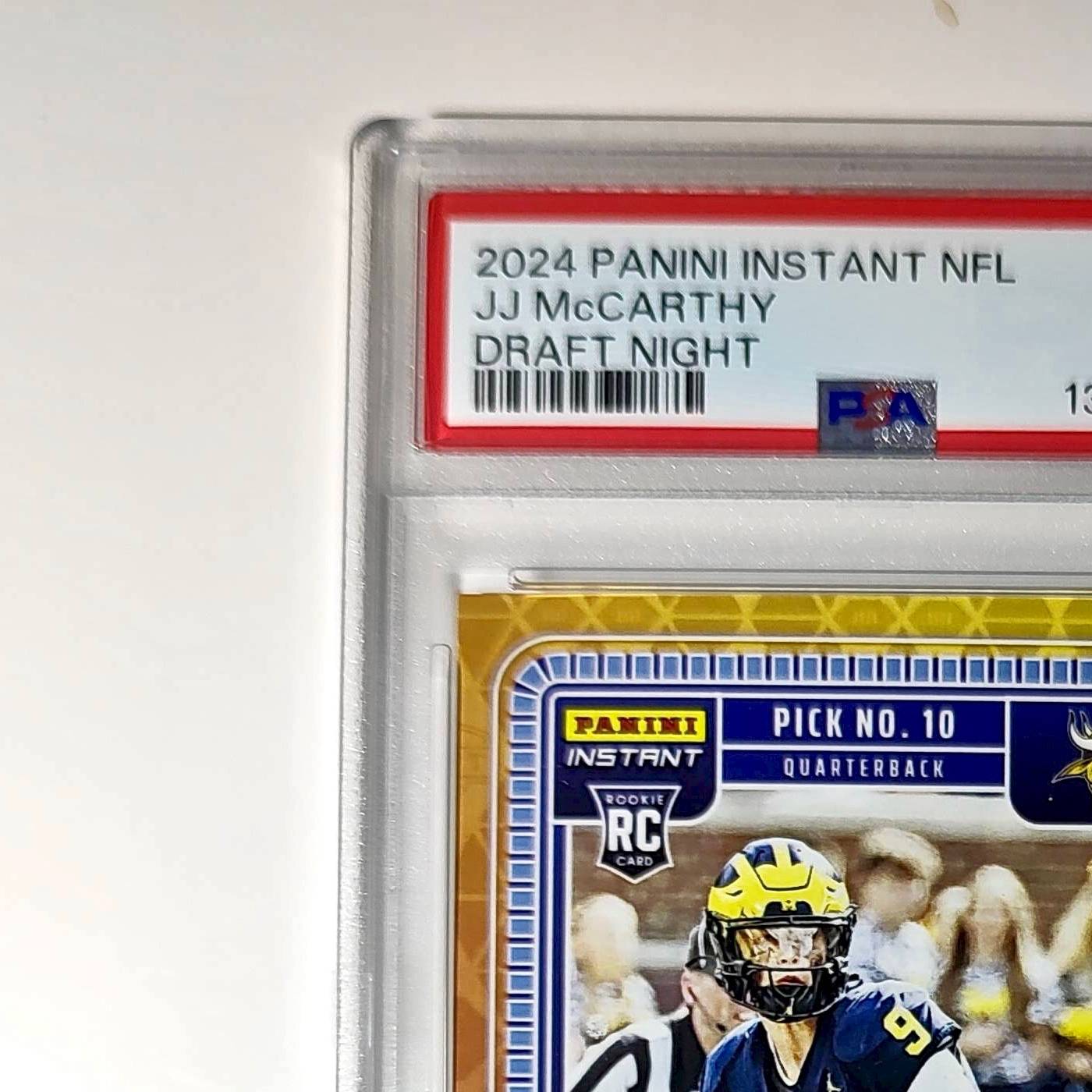 J.J. McCarthy 2023 Panini Instant Draft Night #NFLDN-1 PSA 9 Mint