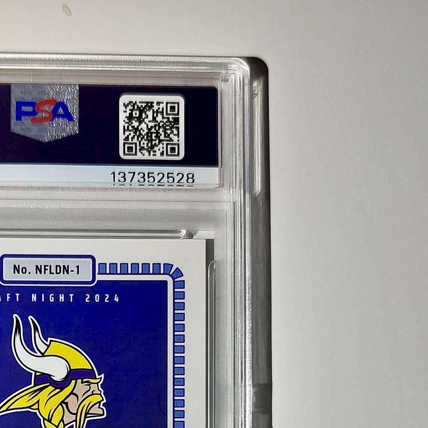 J.J. McCarthy 2023 Panini Instant Draft Night #NFLDN-1 PSA 9 Mint