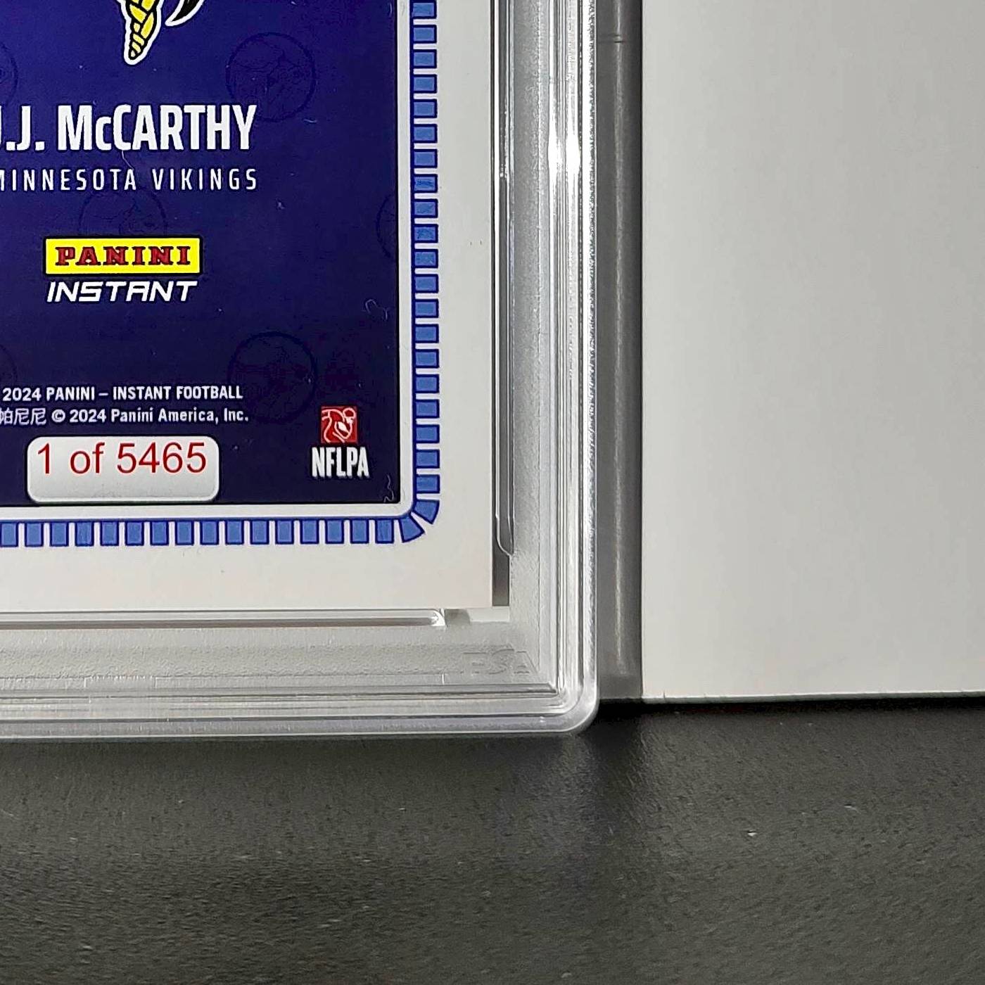 J.J. McCarthy 2023 Panini Instant Draft Night #NFLDN-1 PSA 9 Mint