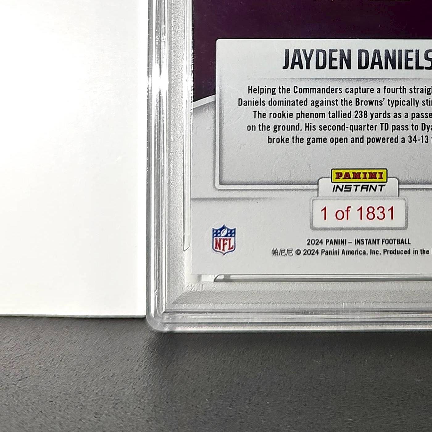 Jayden Daniels Rookie 2024 Panini Instant NFL #70 PSA 10 Gem Mint