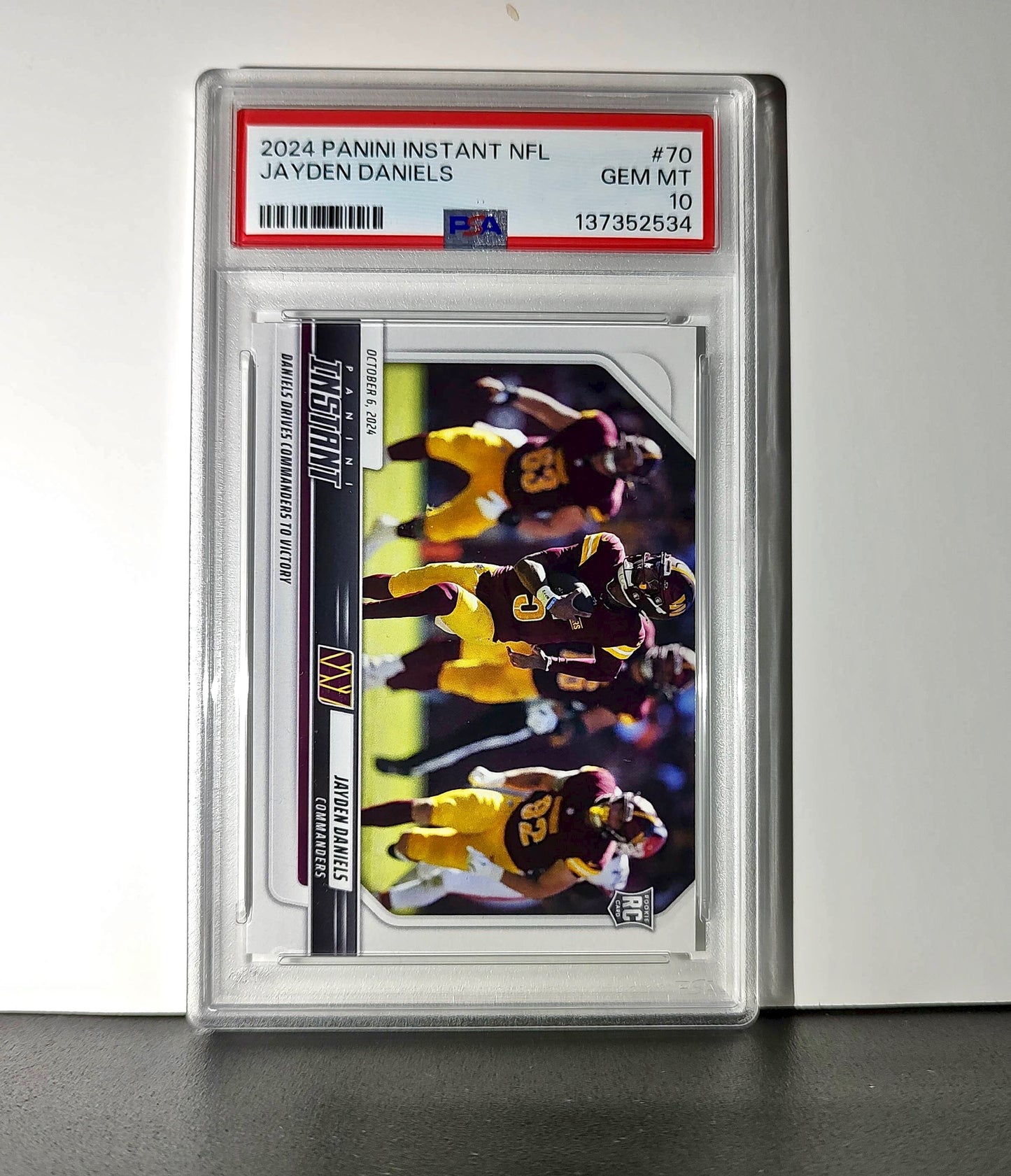 Jayden Daniels Rookie 2024 Panini Instant NFL #70 PSA 10 Gem Mint
