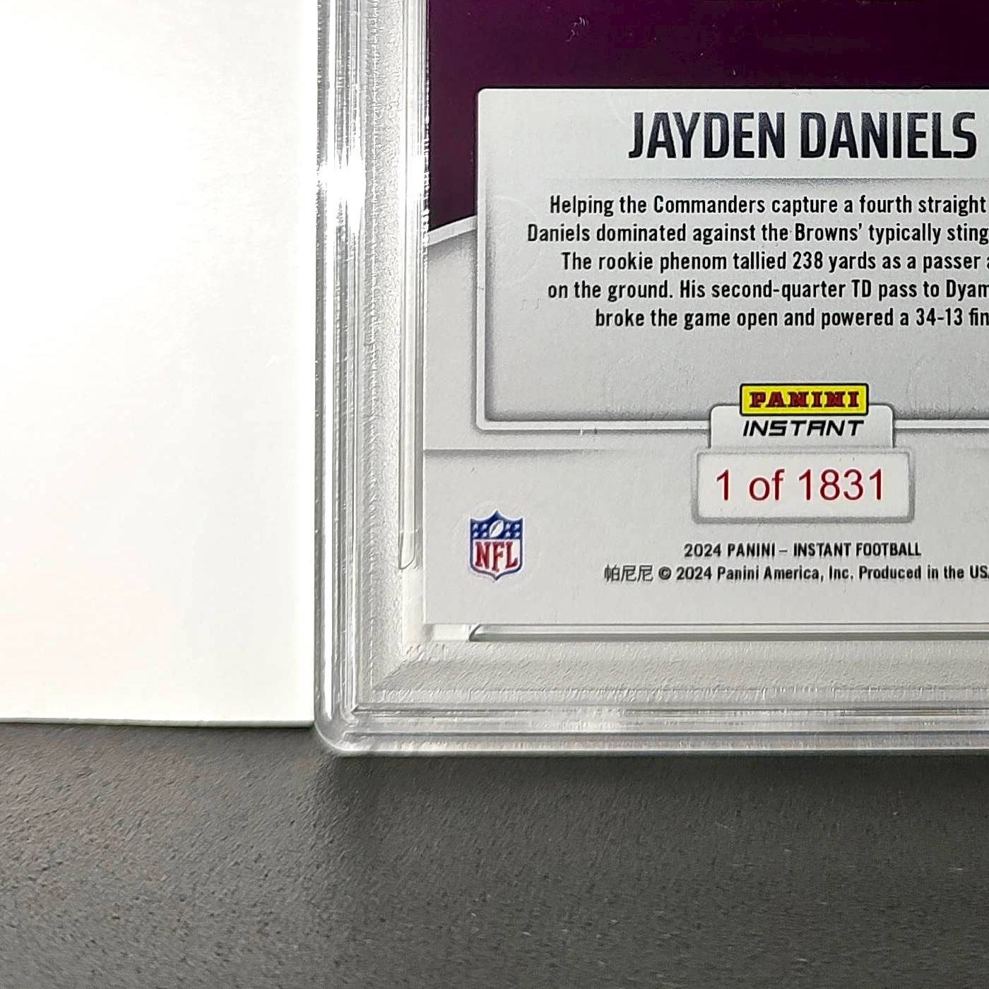 Jayden Daniels Rookie 2024 Panini Instant NFL #70 PSA 10 Gem Mint