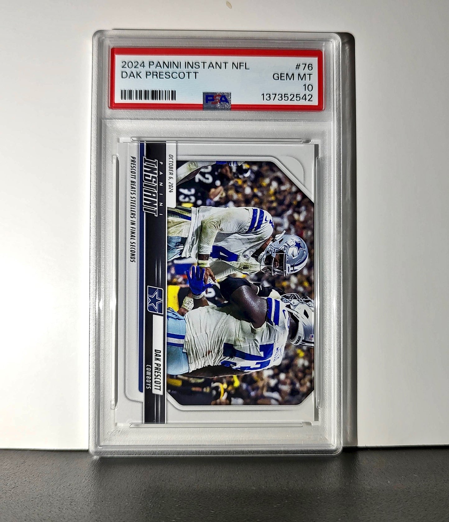 Dak Prescott Rookie 2024 Panini Instant NFL #76 PSA 10 Gem Mint