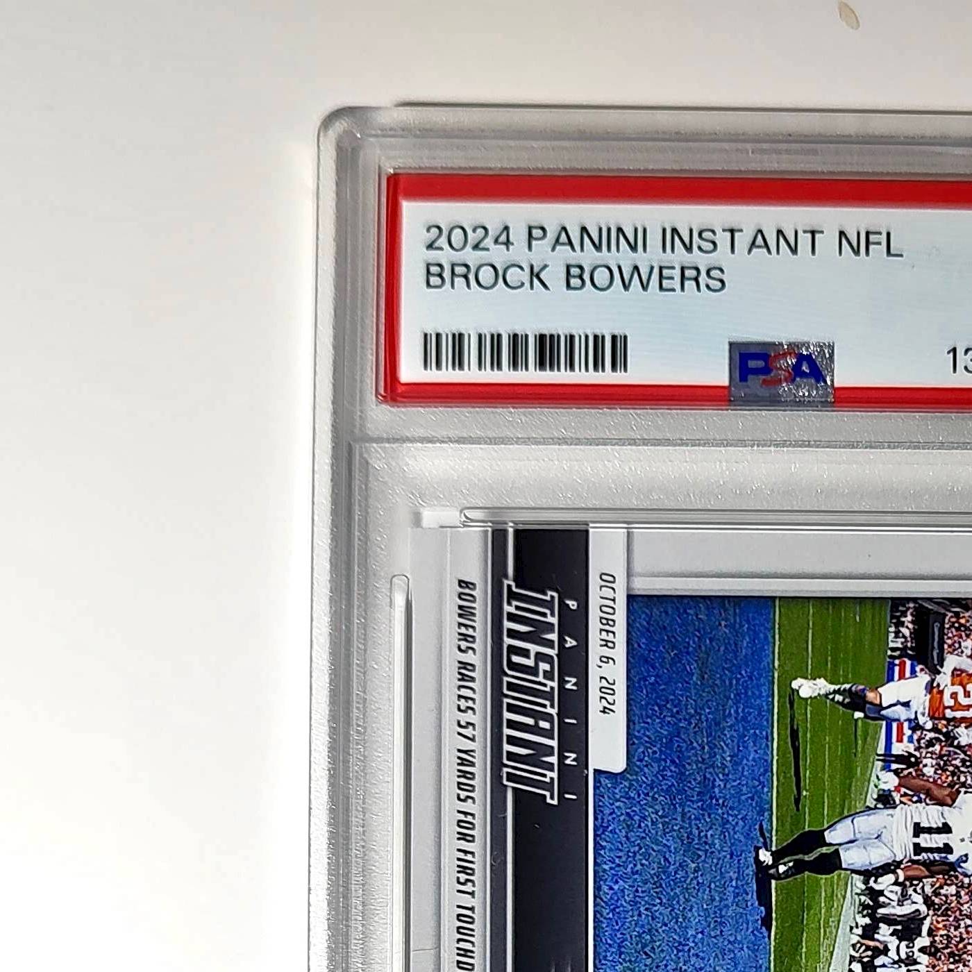 Brock Bowers Rookie 2024 Panini Instant NFL #77 PSA 8 NM-MT