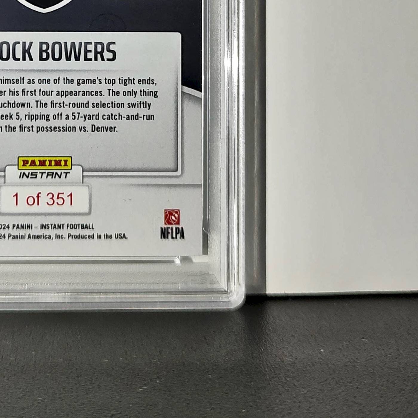 Brock Bowers Rookie 2024 Panini Instant NFL #77 PSA 8 NM-MT