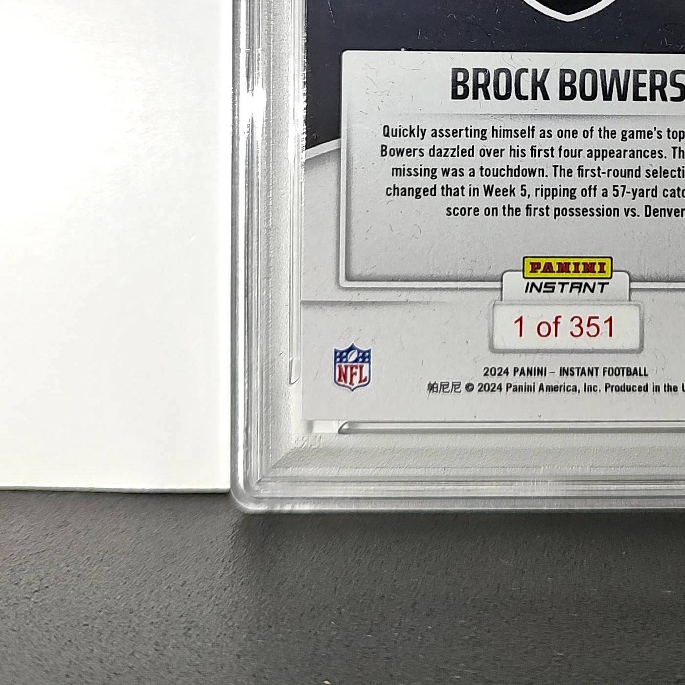 Brock Bowers Rookie 2024 Panini Instant NFL #77 PSA 10 Gem Mint