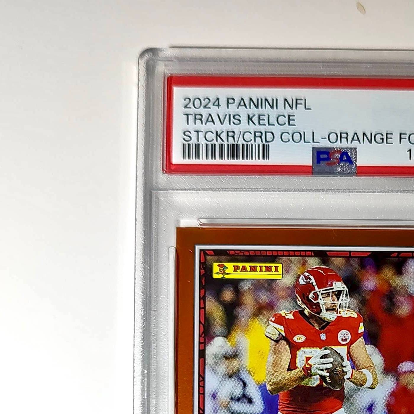 Travis Kelce 2024 Panini Sticker Collection 026/049 #1 Bronze Foil PSA 9 Mint