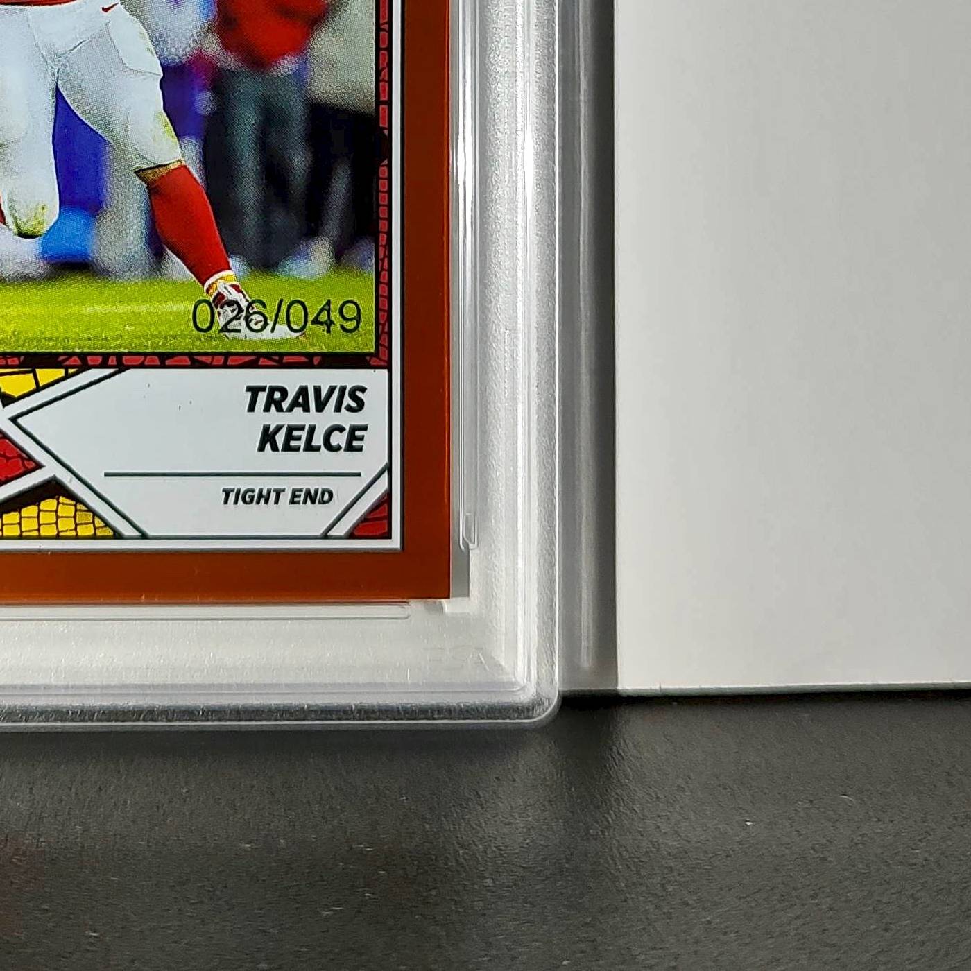 Travis Kelce 2024 Panini Sticker Collection 026/049 #1 Bronze Foil PSA 9 Mint