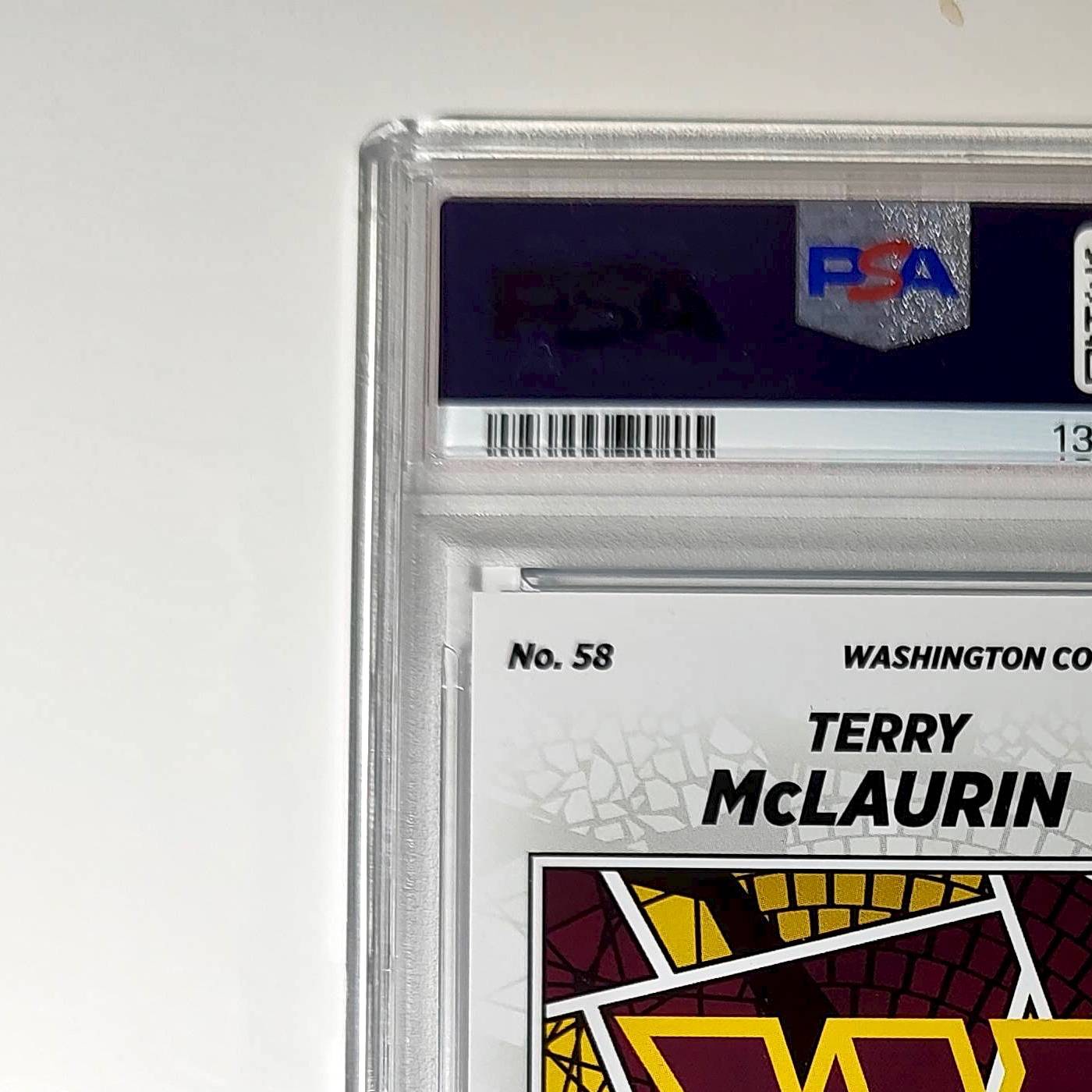 Terry McLaurin 2024 Panini Sticker Collection 042/349 #58 Blue Foil PSA 9 Mint