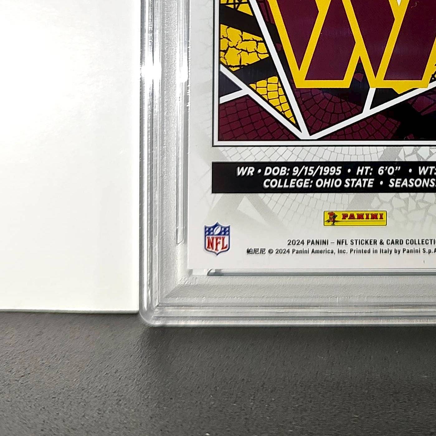 Terry McLaurin 2024 Panini Sticker Collection 042/349 #58 Blue Foil PSA 9 Mint