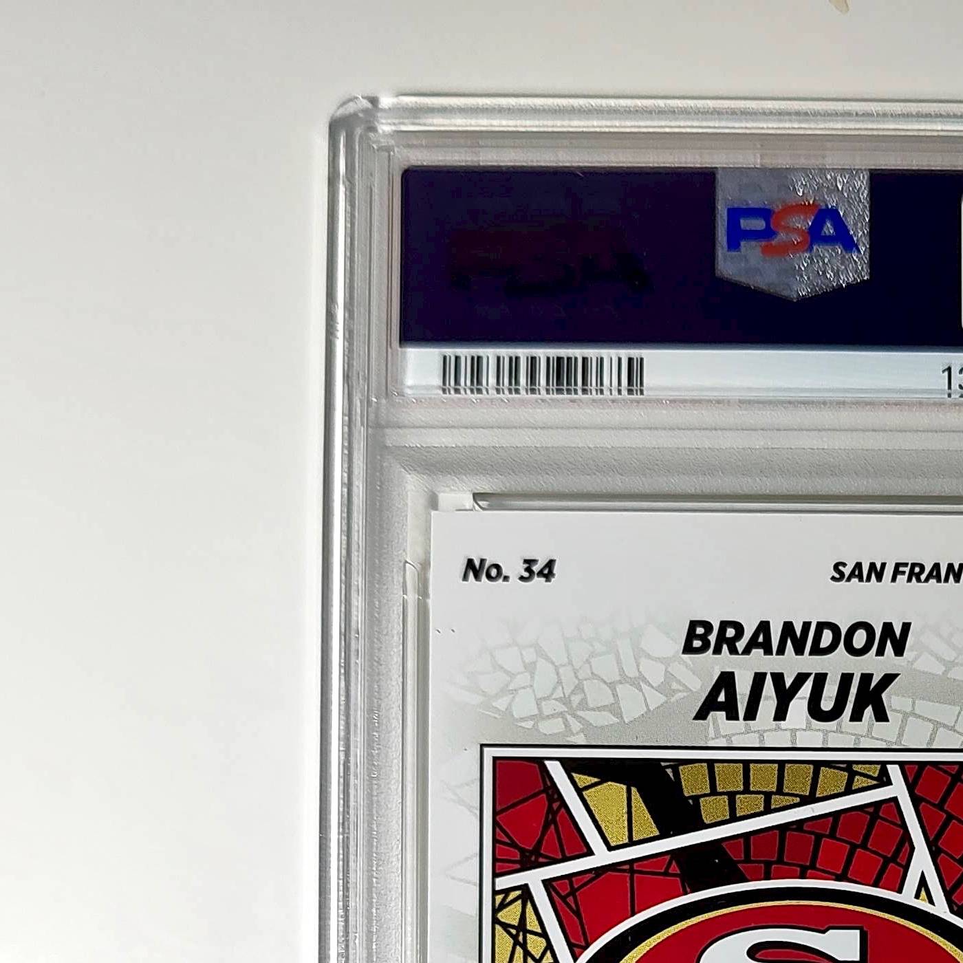 Brandon Aiyuk 2024 Panini Sticker Collection 006/010 #34 Gold Foil PSA 9 Mint