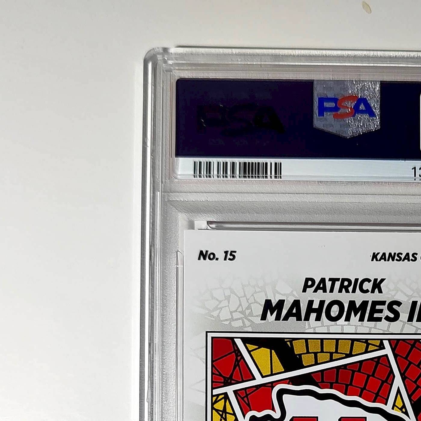 Patrick Mahomes 2024 Panini Sticker Collection 187/299 #15 Red Foil PSA 9 Mint