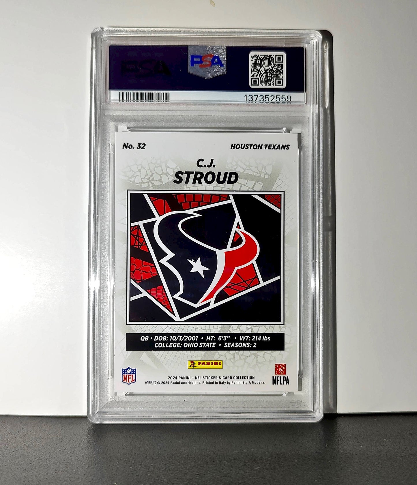 C.J. Stroud 2024 Panini Sticker Collection #32 PSA 9 Mint