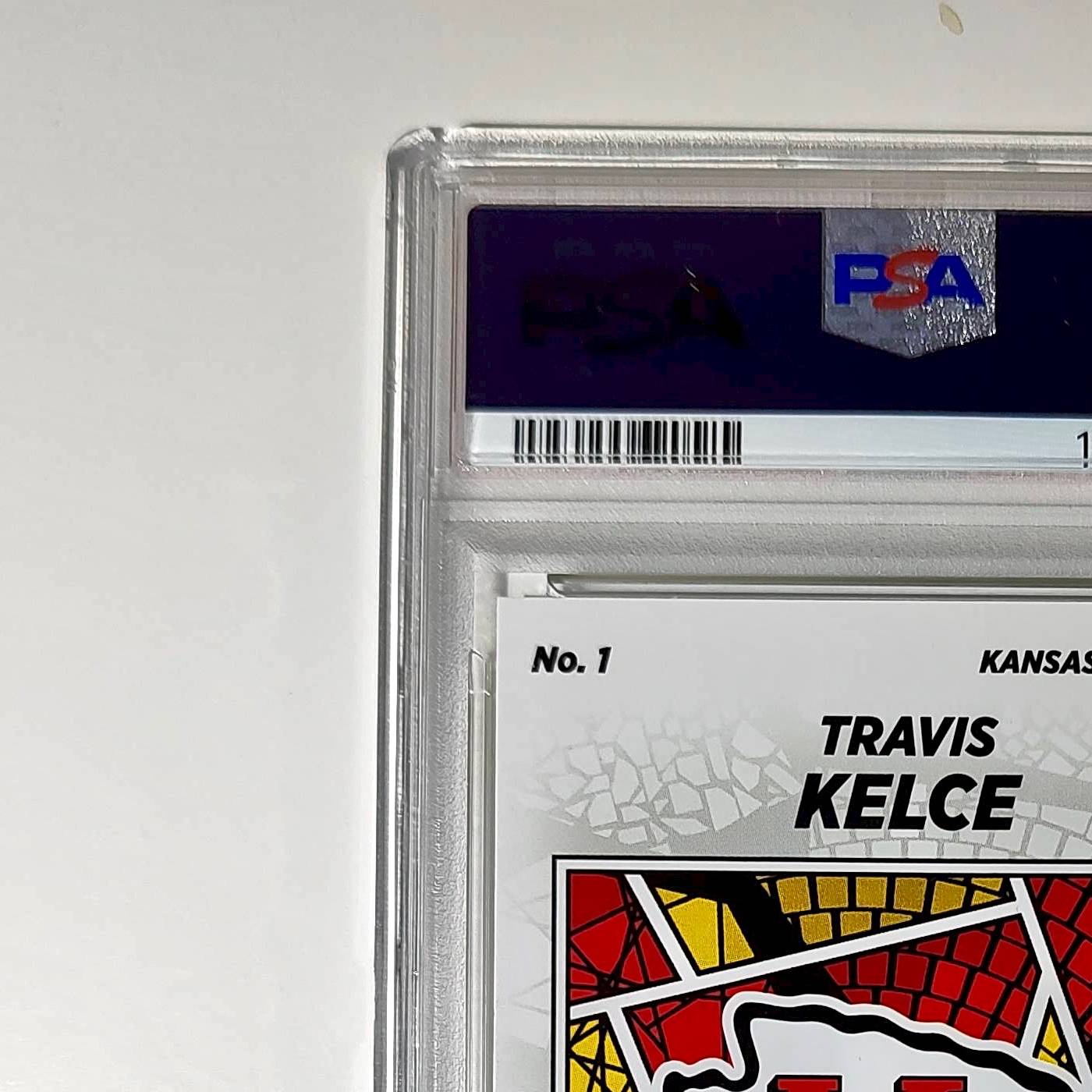 Travis Kelce 2024 Panini Sticker Collection 078/199 #1 Gold Foil PSA 9 Mint